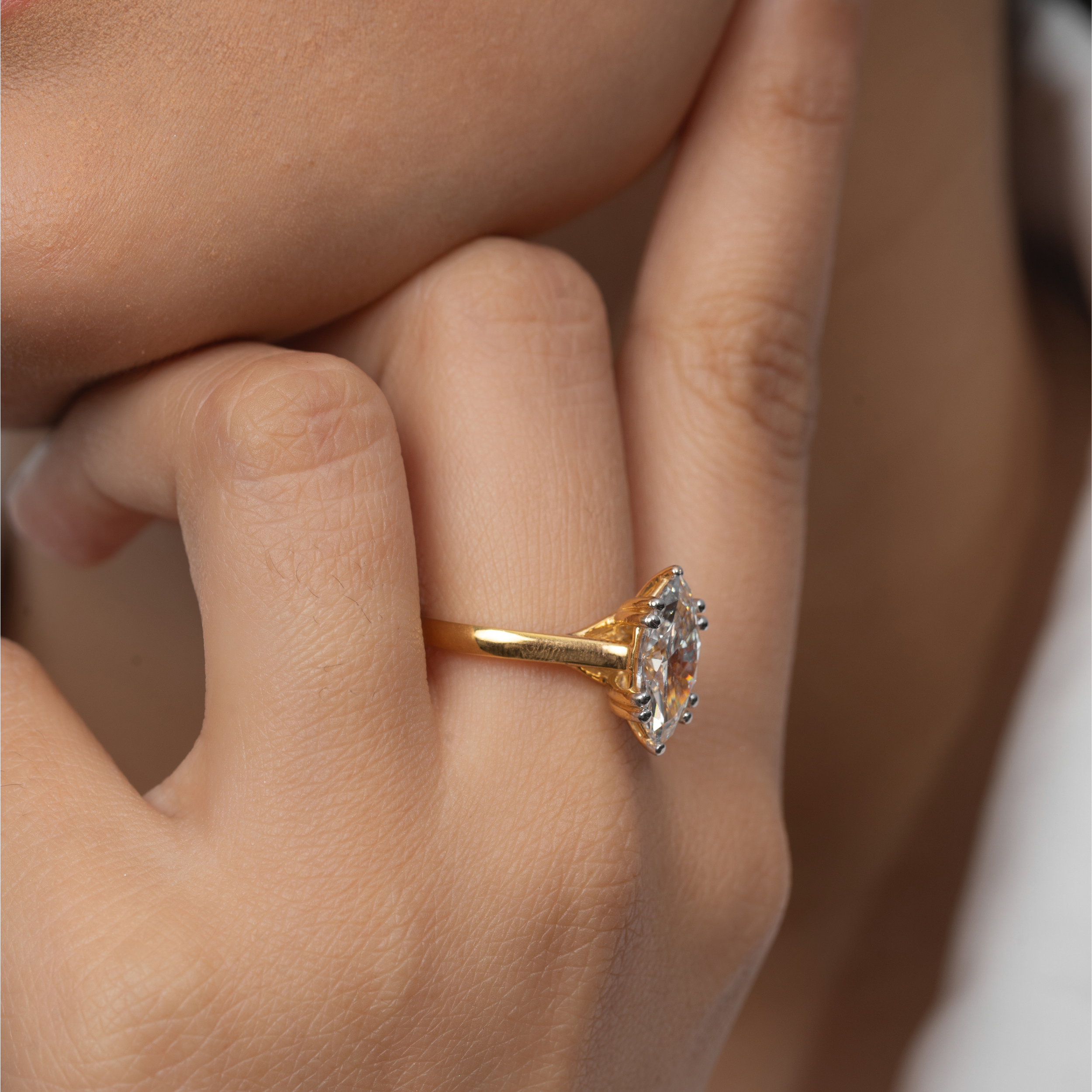 Classic Solitaire Marquise Ring