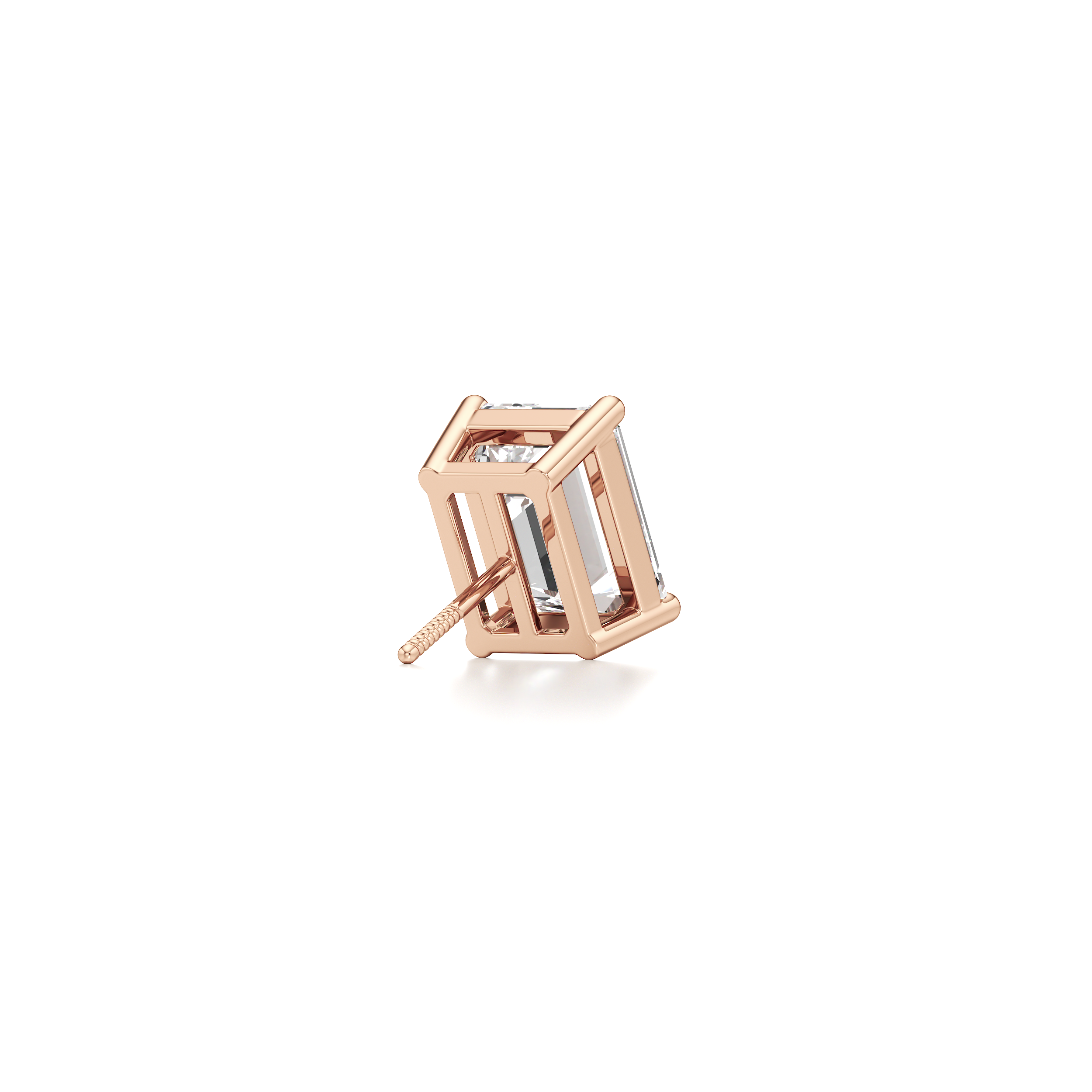 Emerald Solitaire Stud Earrings