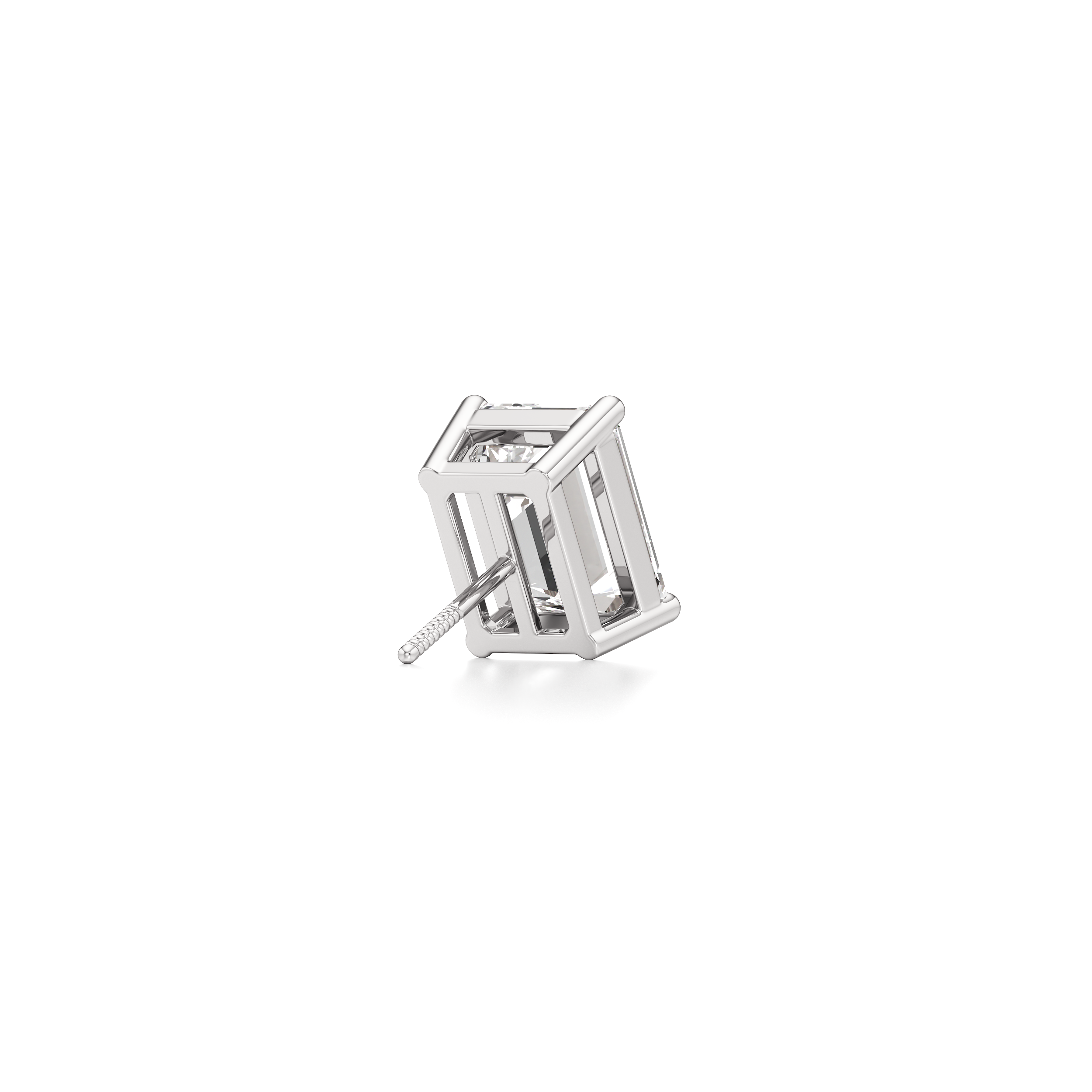 Emerald Solitaire Stud Earrings