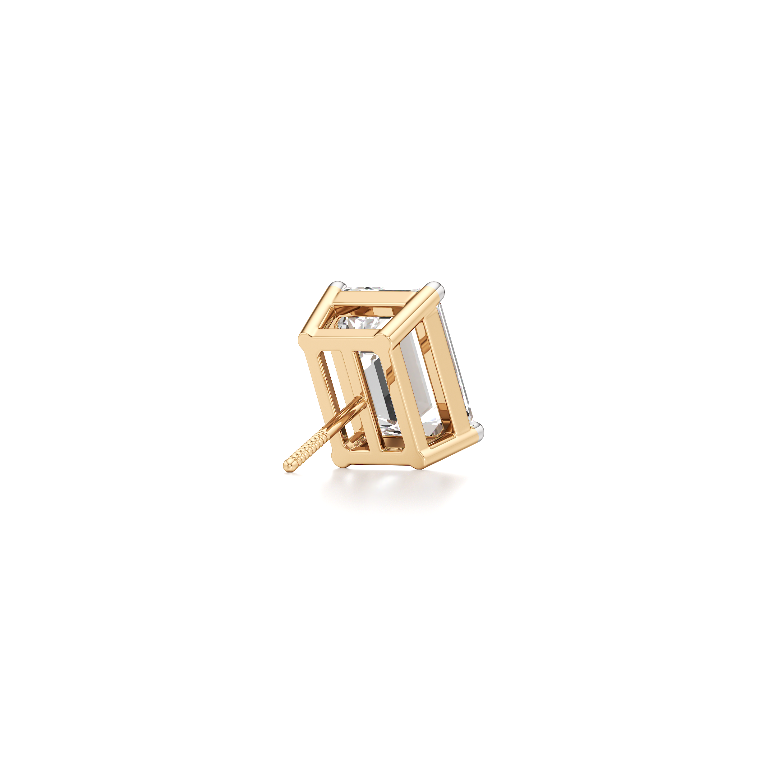 Emerald Solitaire Stud Earrings