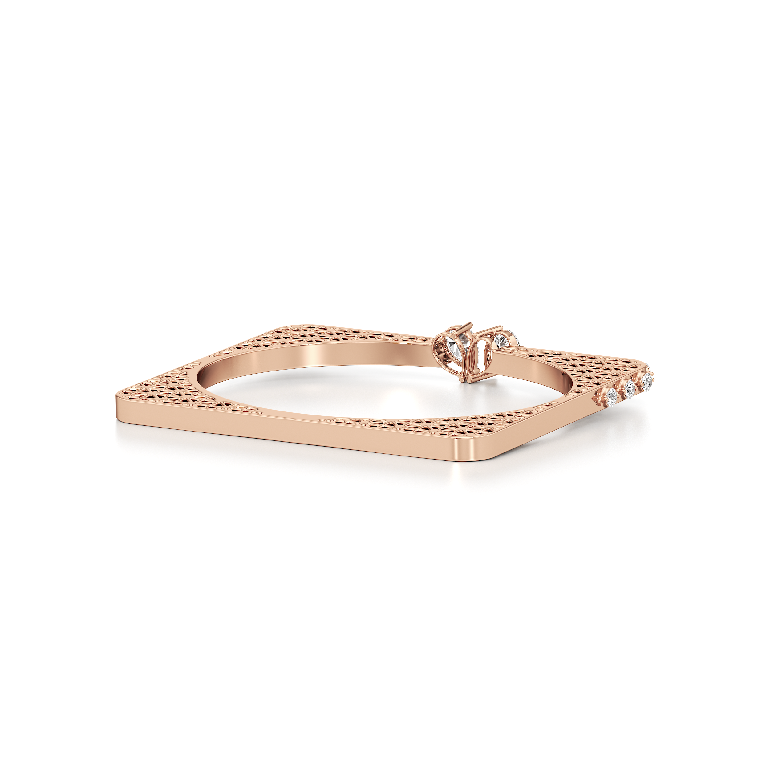 Heart Designer Bangle Bracelet