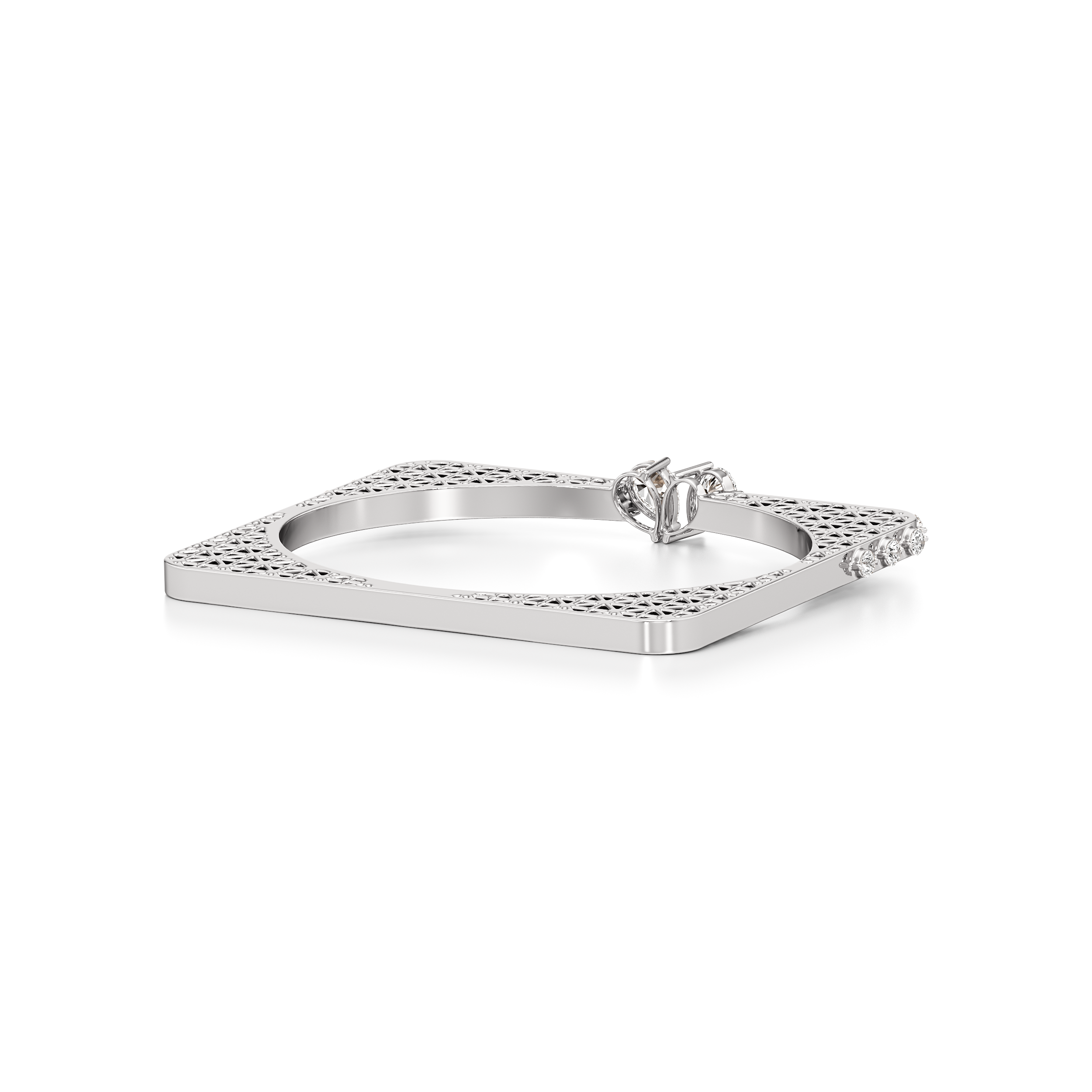 Heart Designer Bangle Bracelet