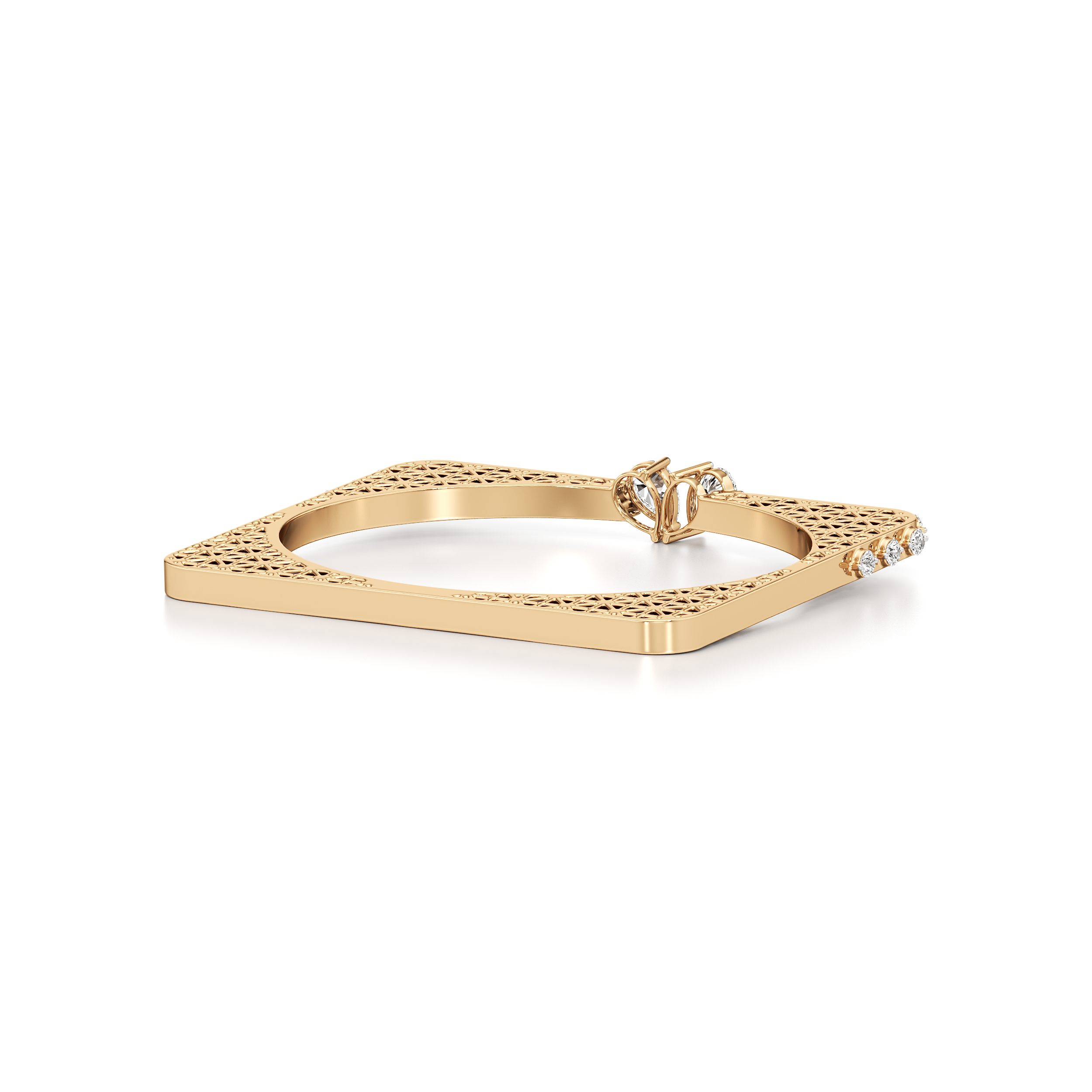 Heart Designer Bangle Bracelet