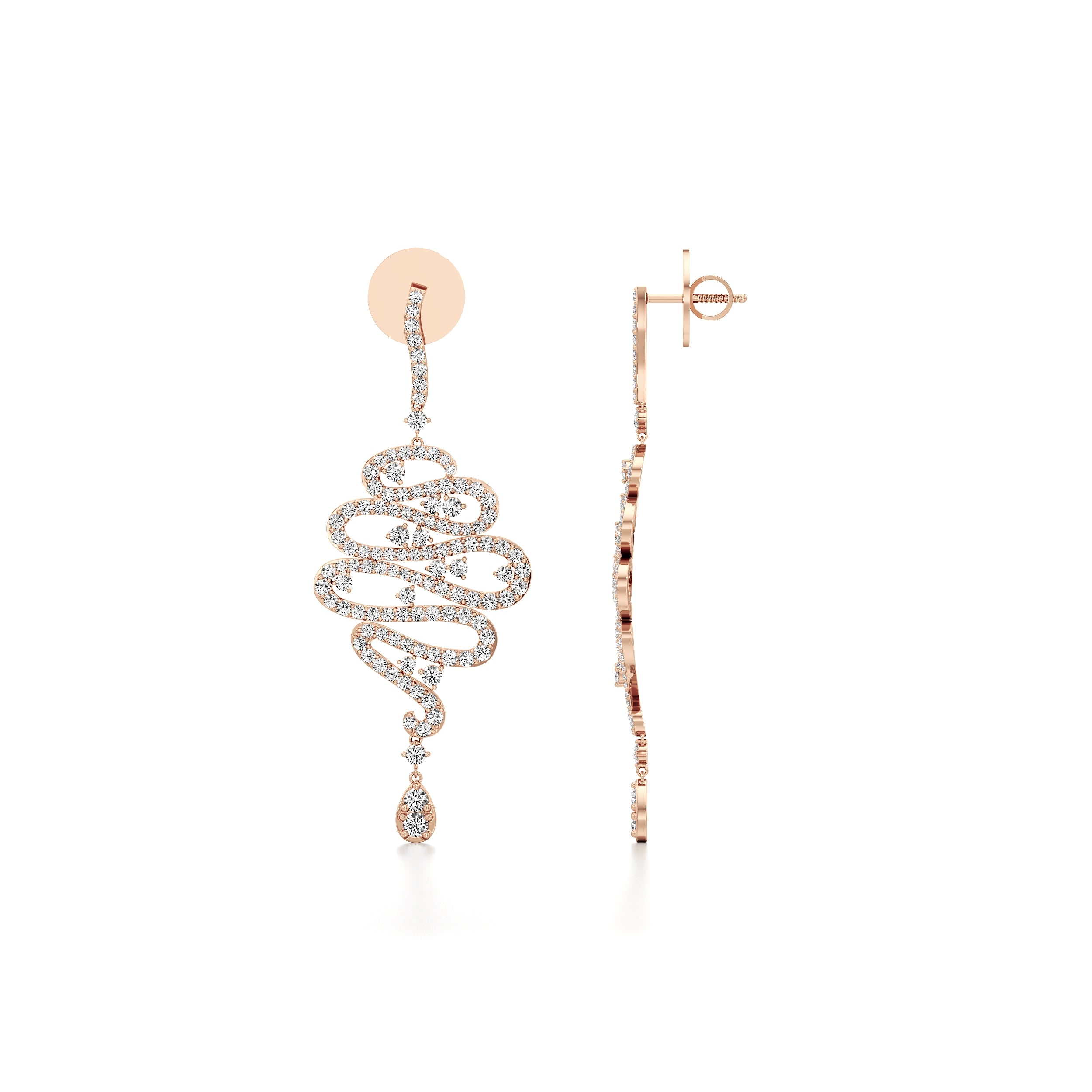 Spiralling Sparklingly Earrings