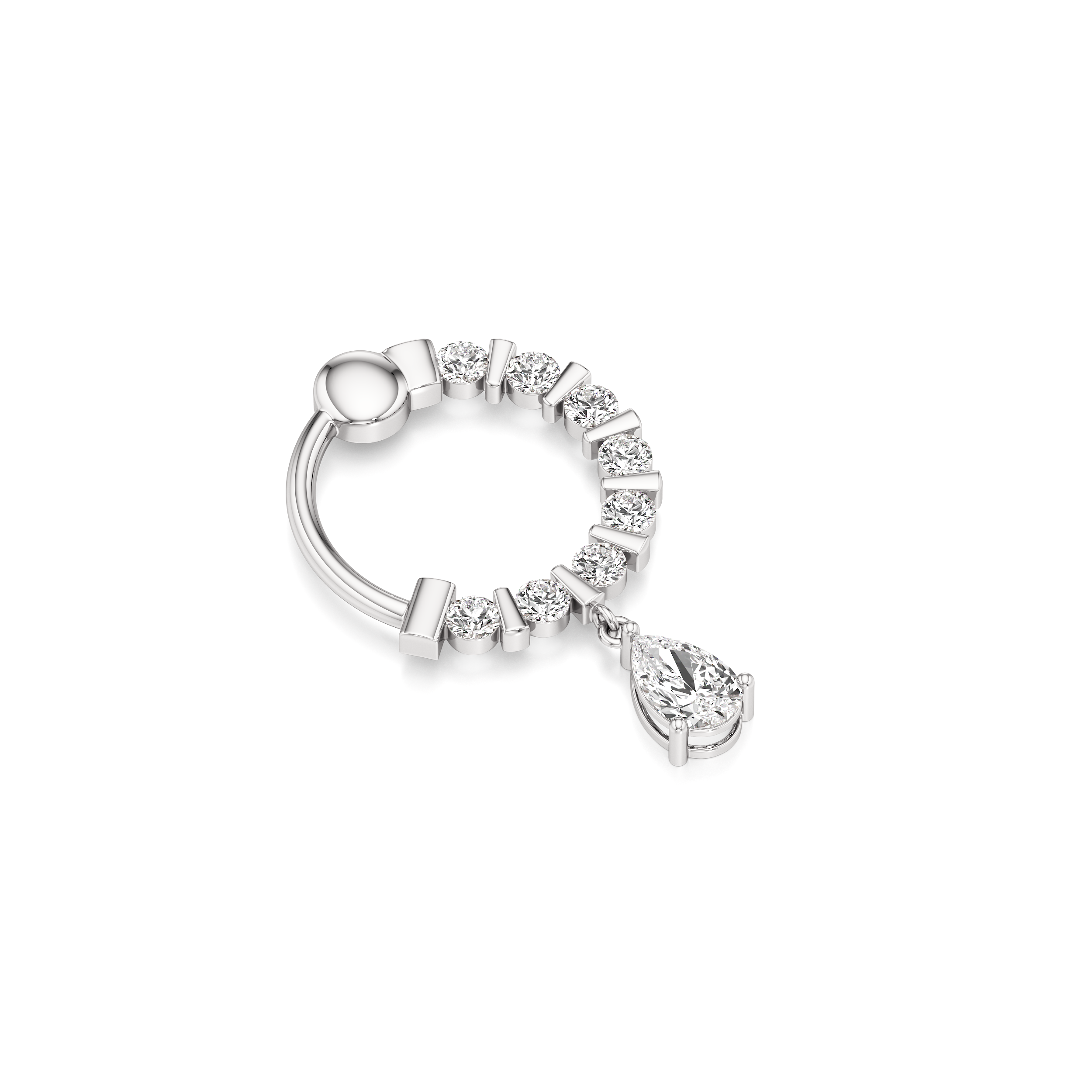 Teardrop Hoop Nose Ring