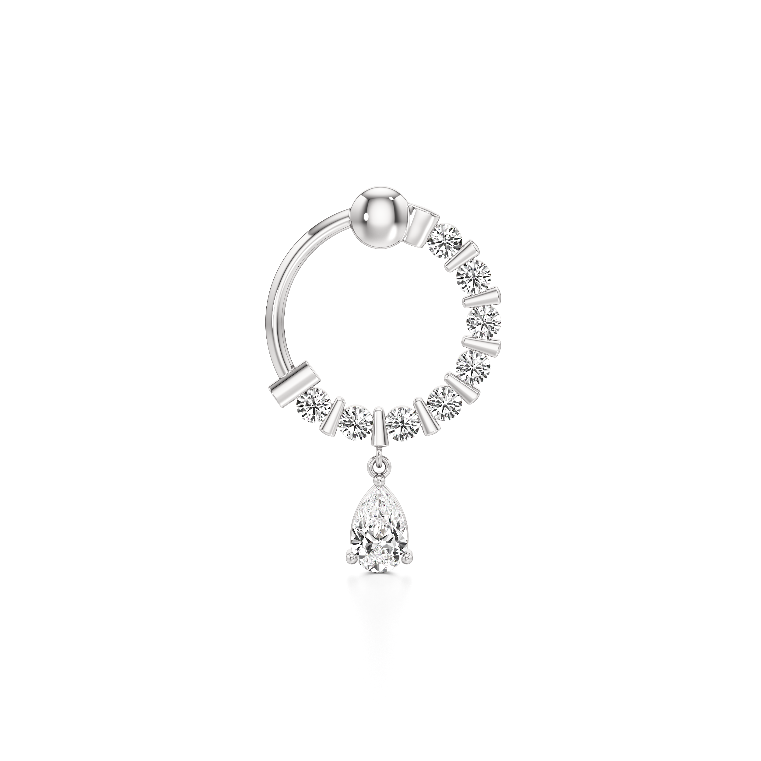 Teardrop Hoop Nose Ring