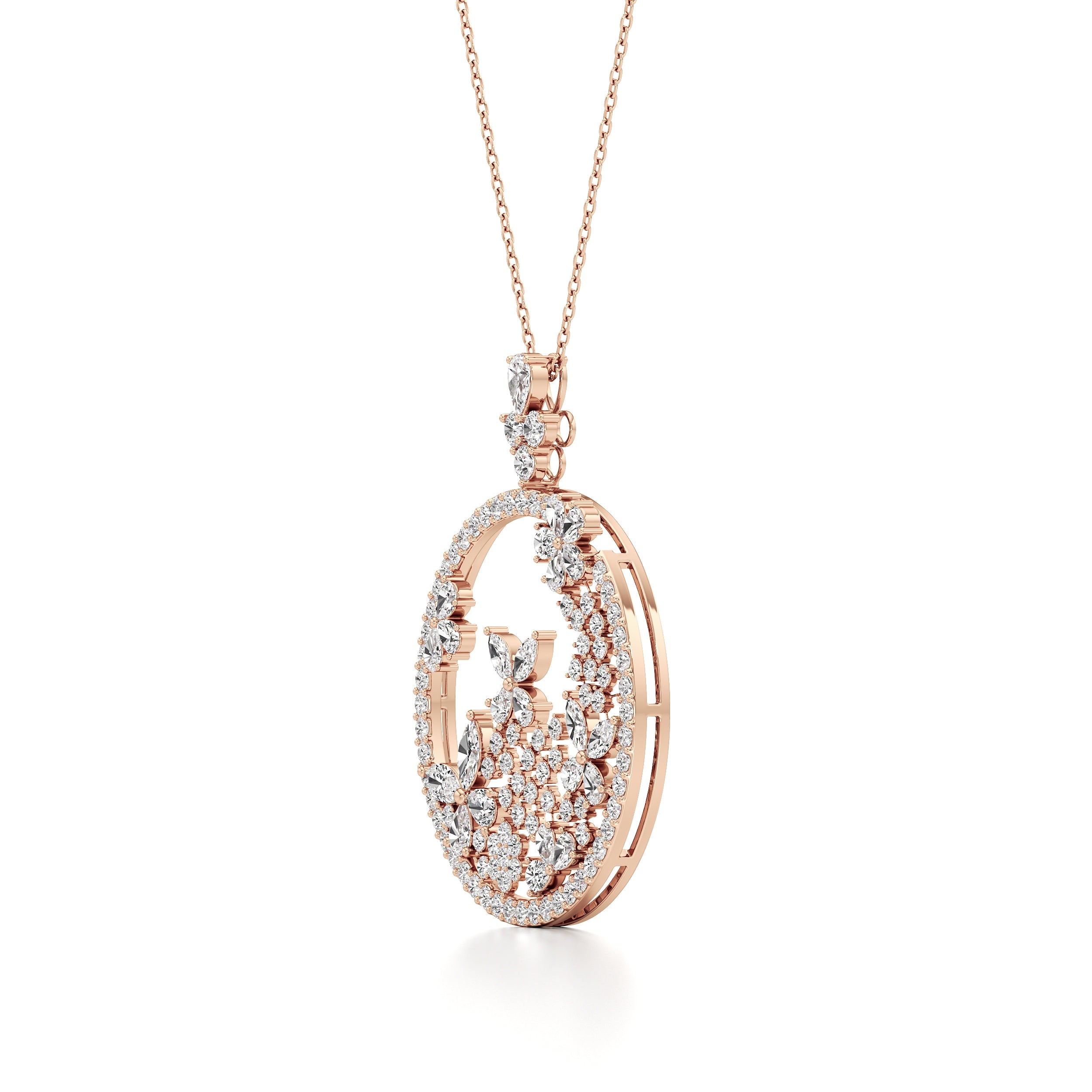 Blossom Diamond & Ruby Pendant