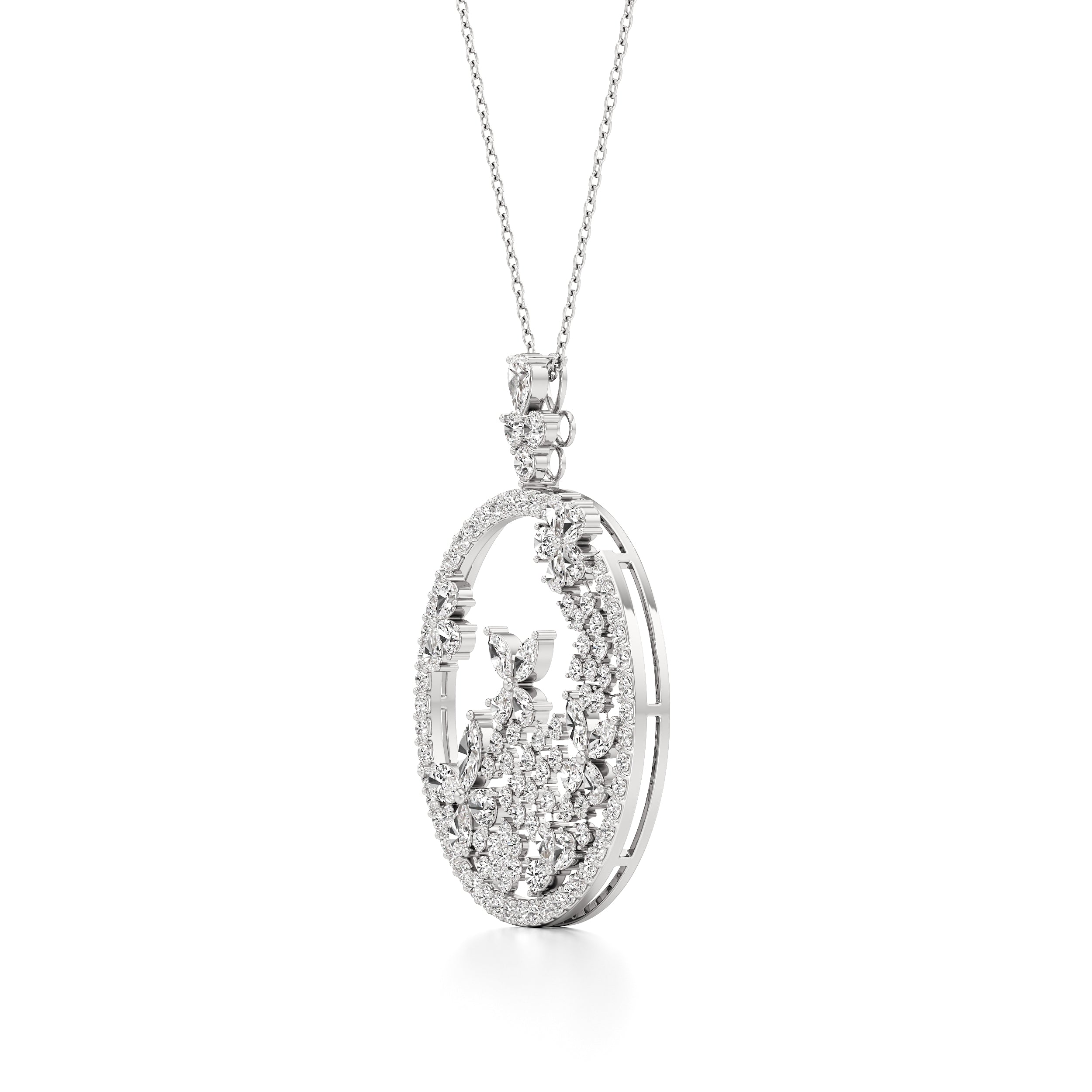 Blossom Diamond & Ruby Pendant