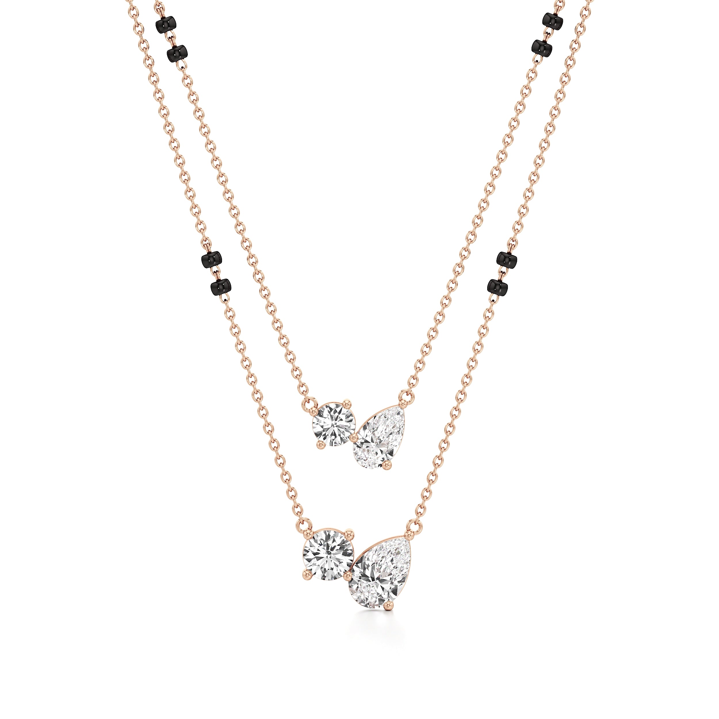 Double Layer Diamond Mangalsutra