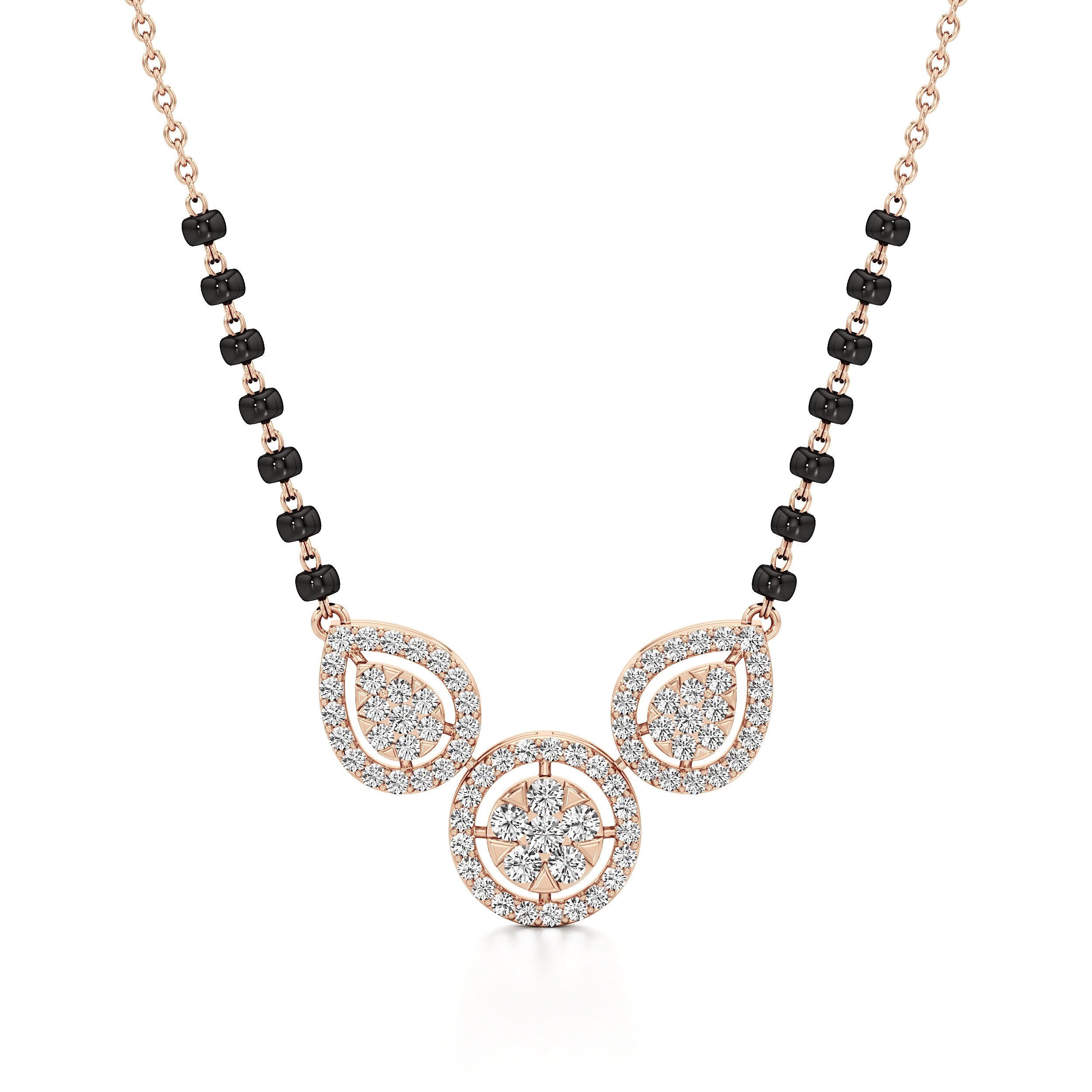 Trinity Halo Diamond Mangalsutra
