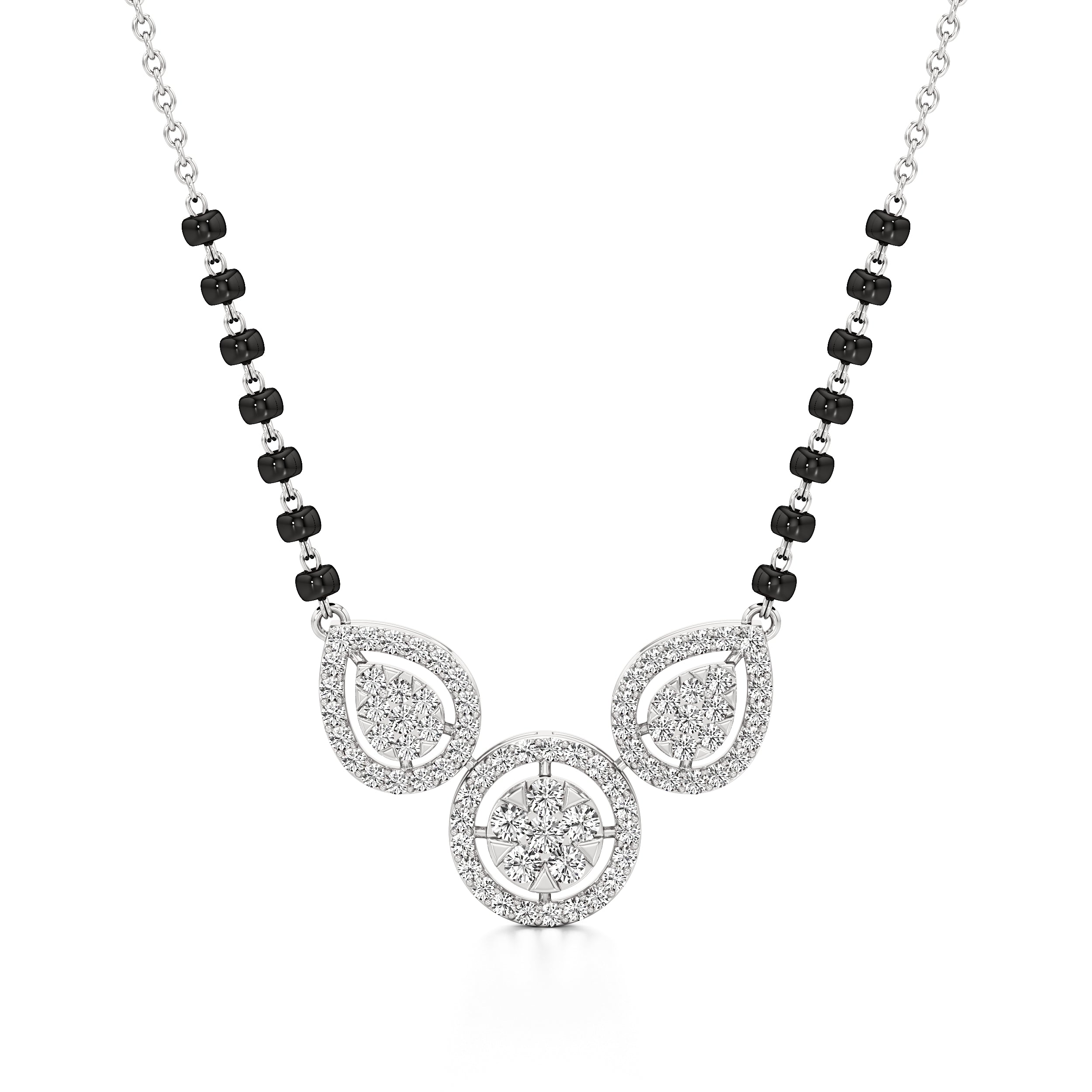Trinity Halo Diamond Mangalsutra