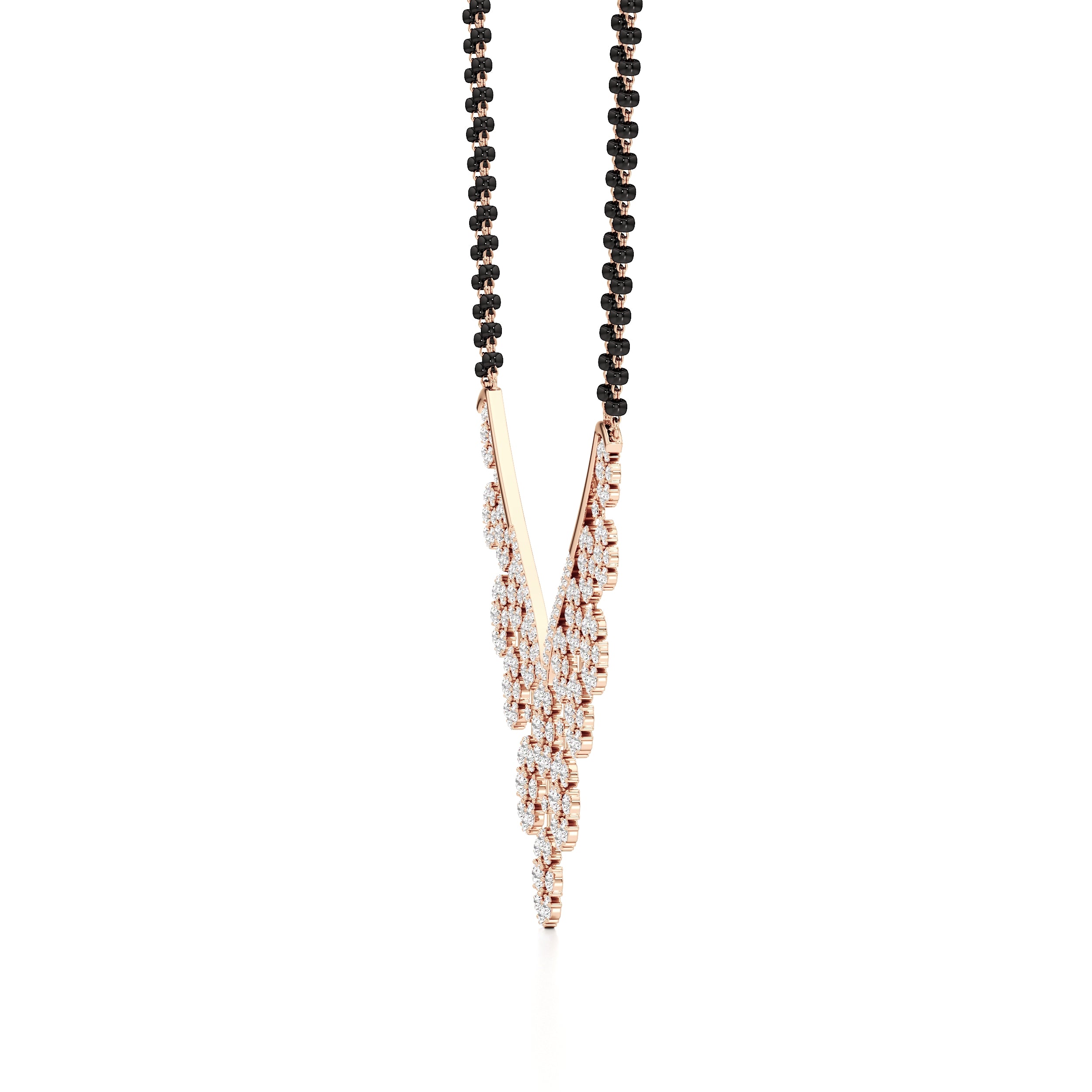 Floral Cluster Diamond Mangalsutra