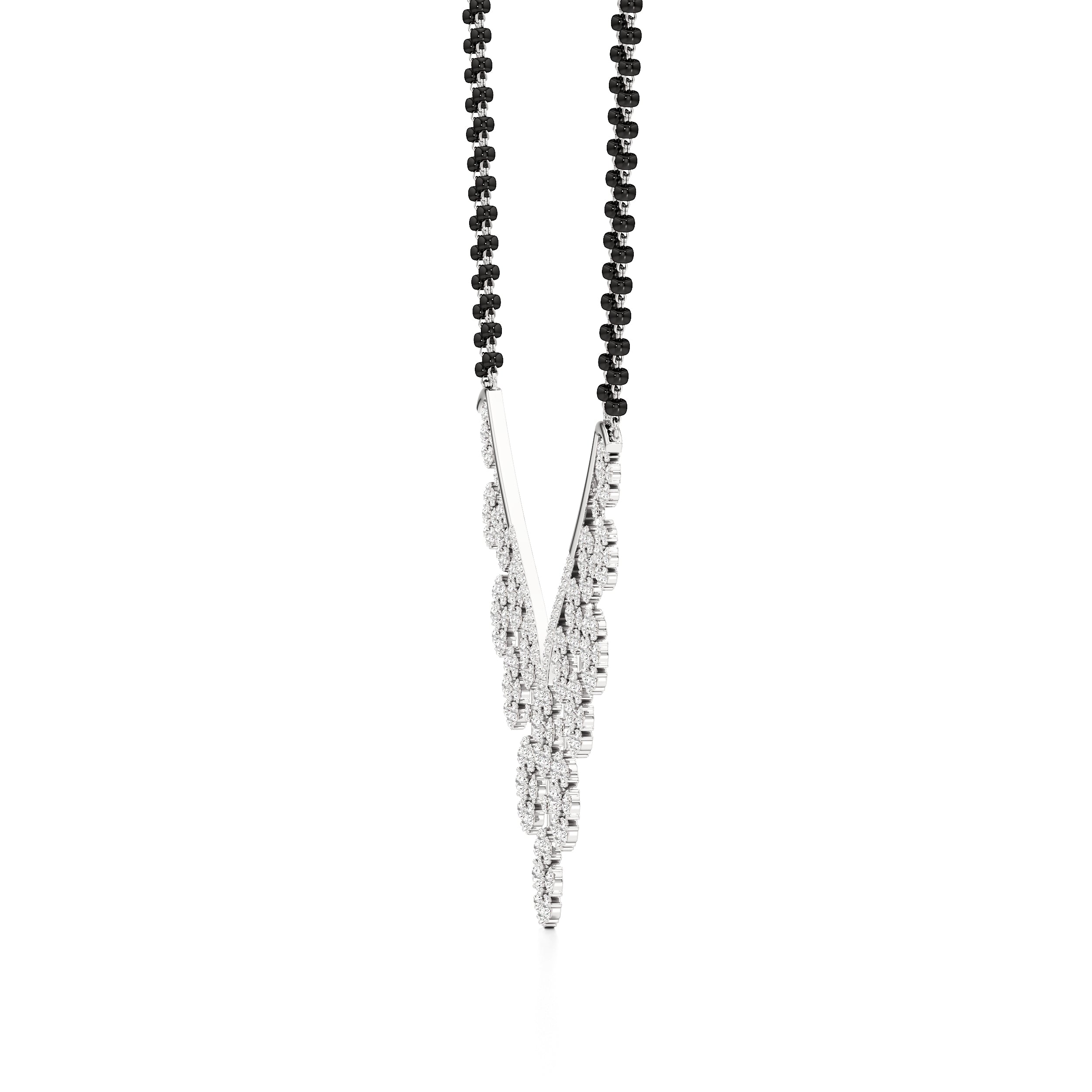 Floral Cluster Diamond Mangalsutra