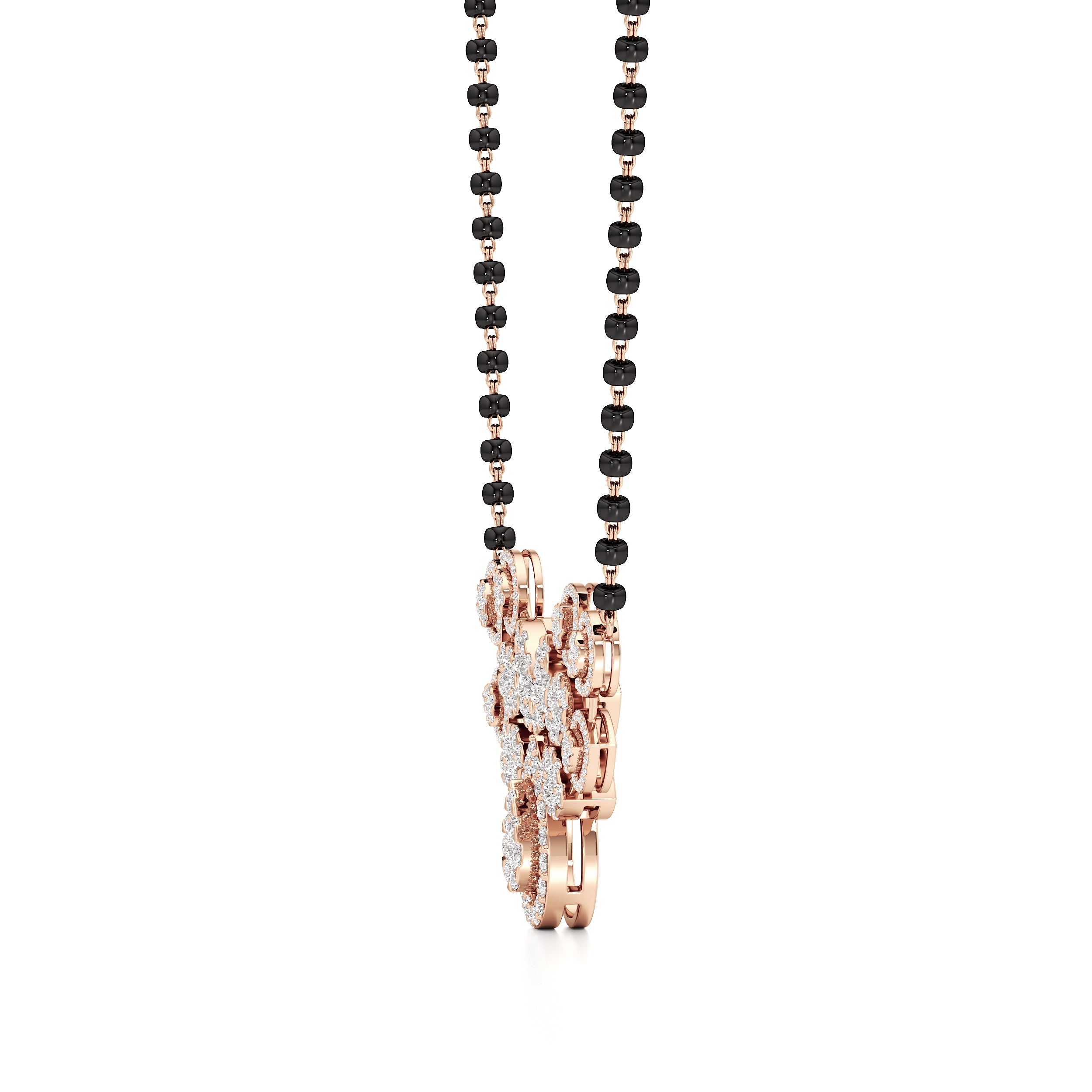 Leaf Cluster Diamond Mangalsutra