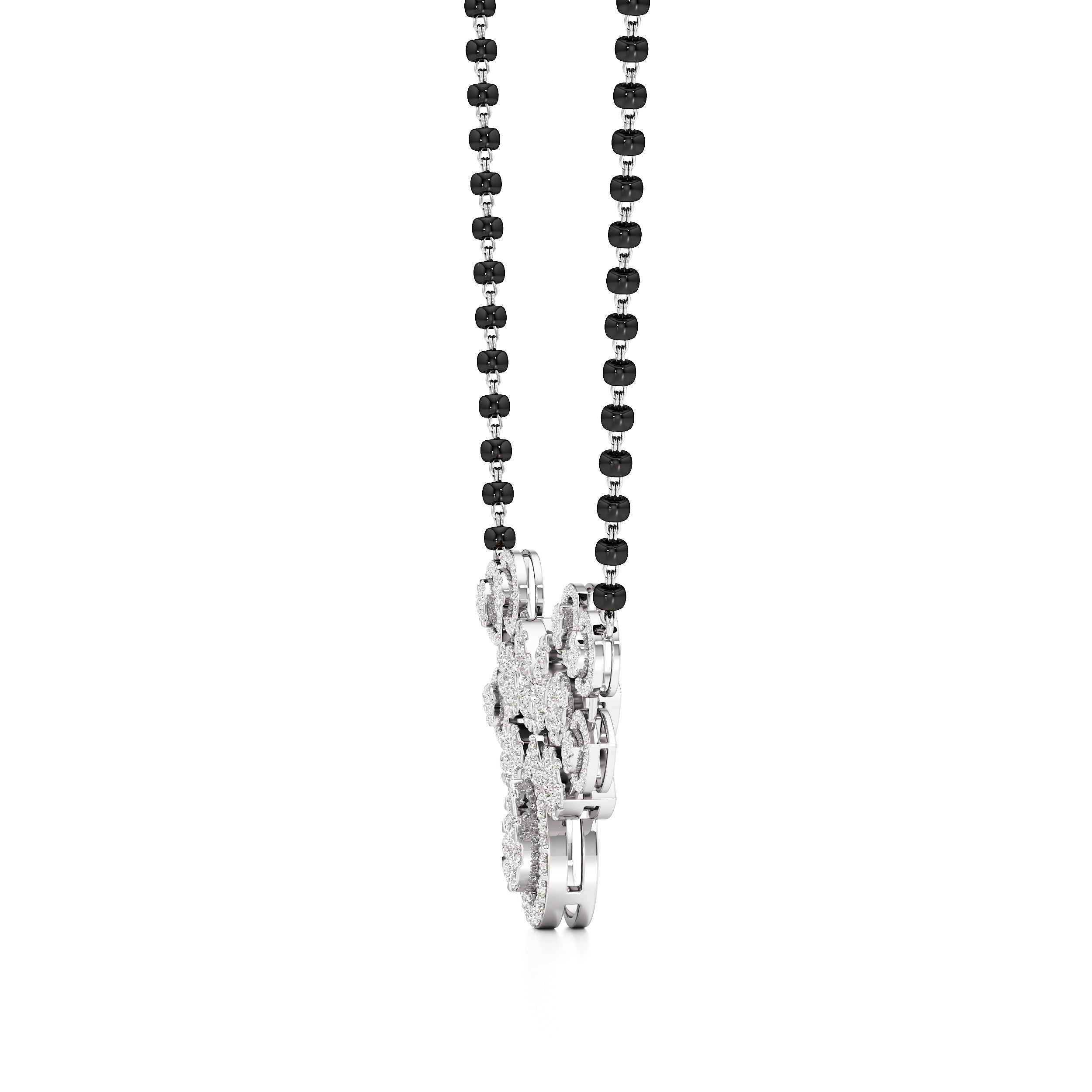 Leaf Cluster Diamond Mangalsutra