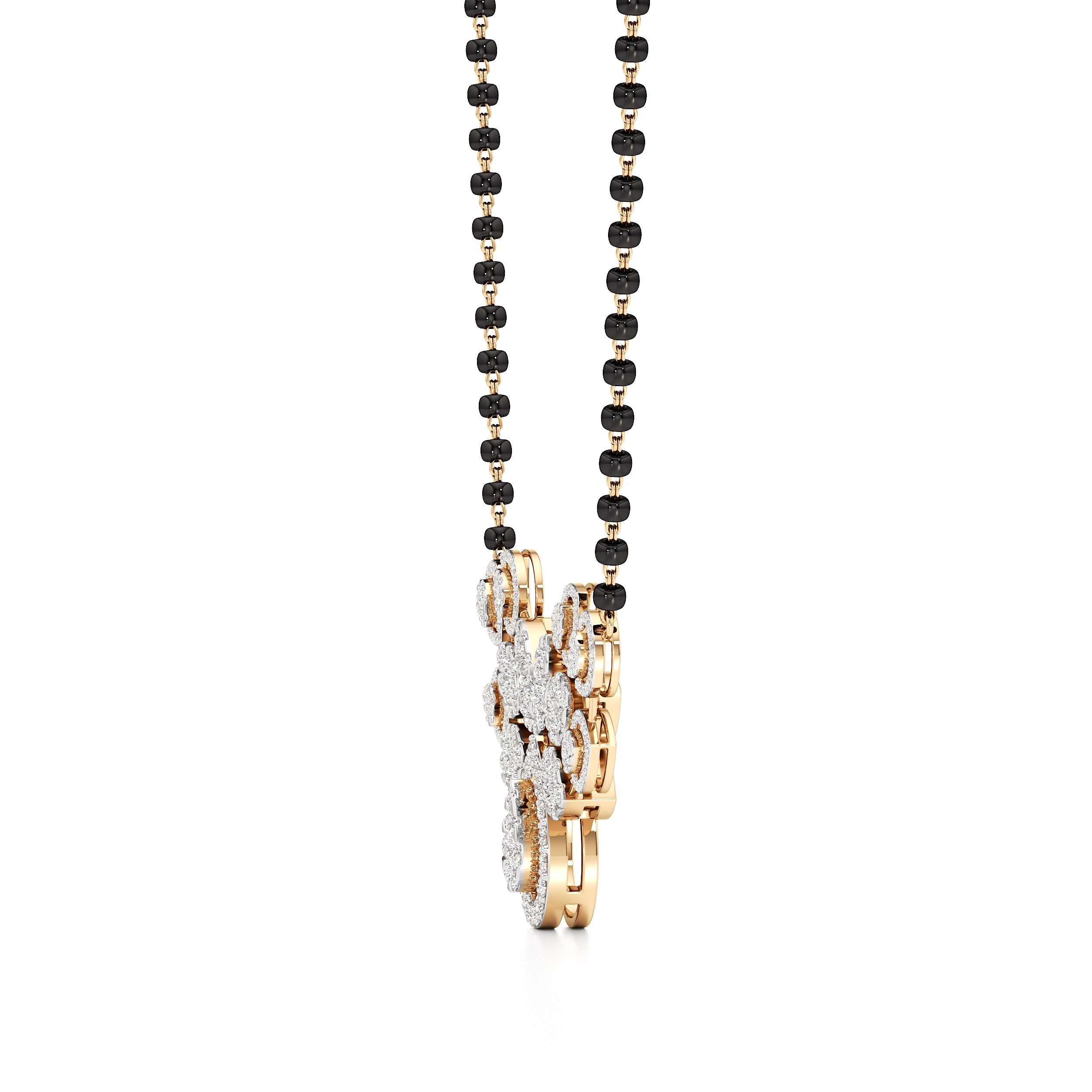 Leaf Cluster Diamond Mangalsutra