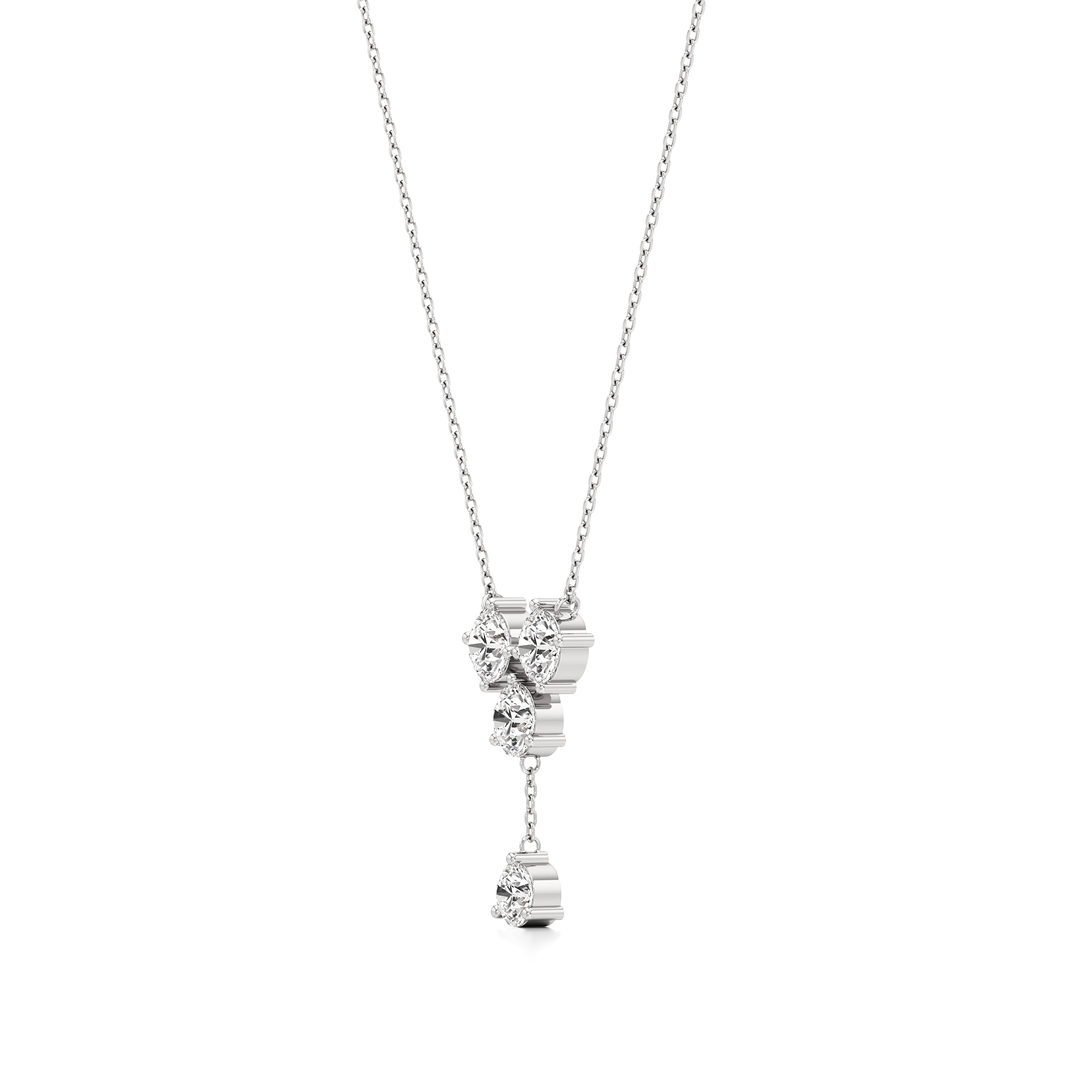 Round Cluster Diamond Chain Pendant
