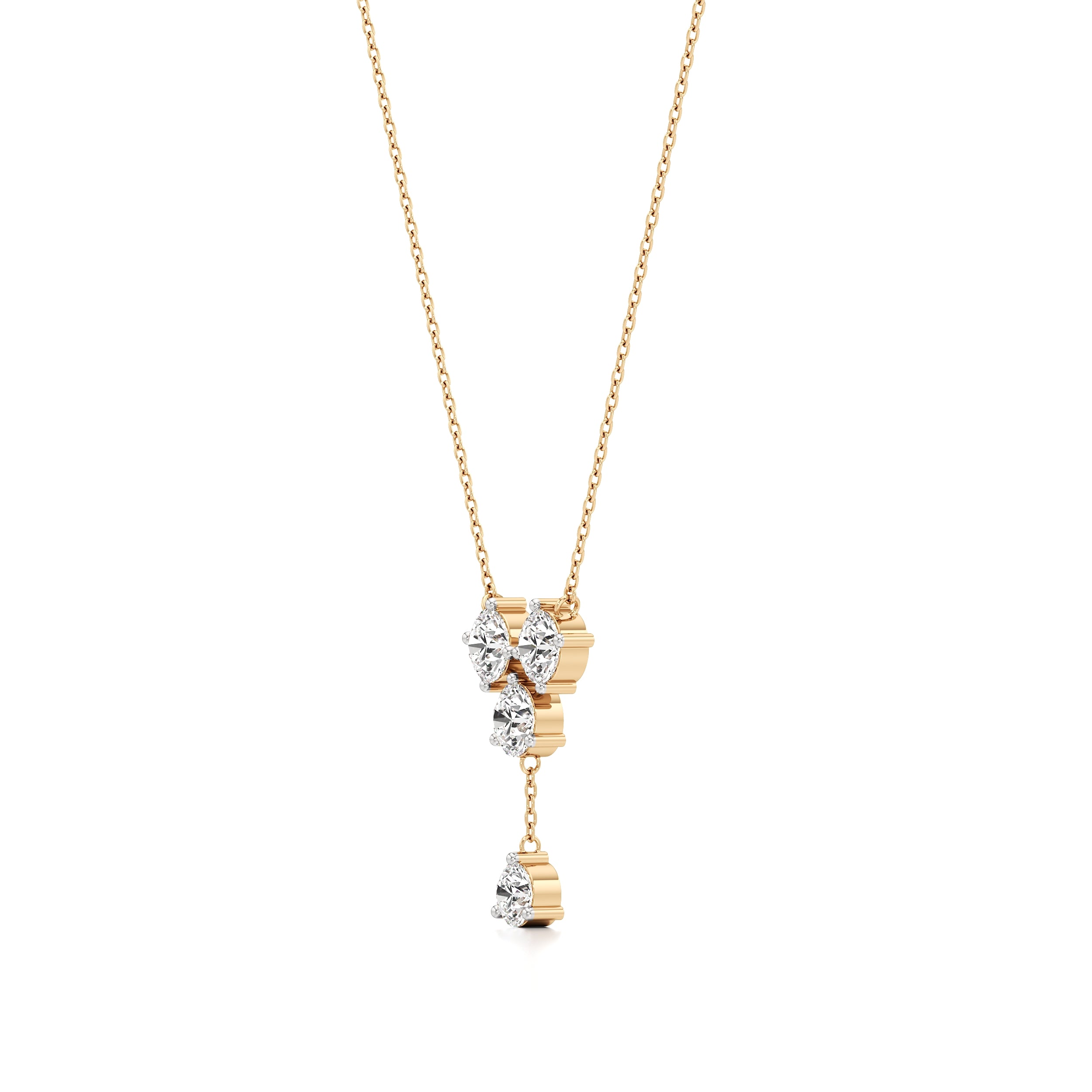 Round Cluster Diamond Chain Pendant