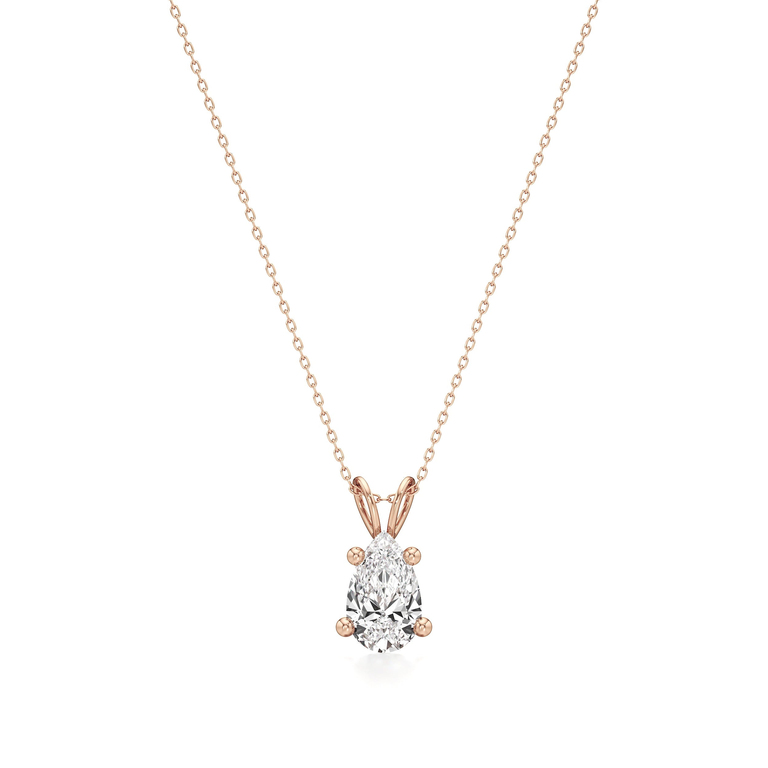 Pear Solitaire Pendant