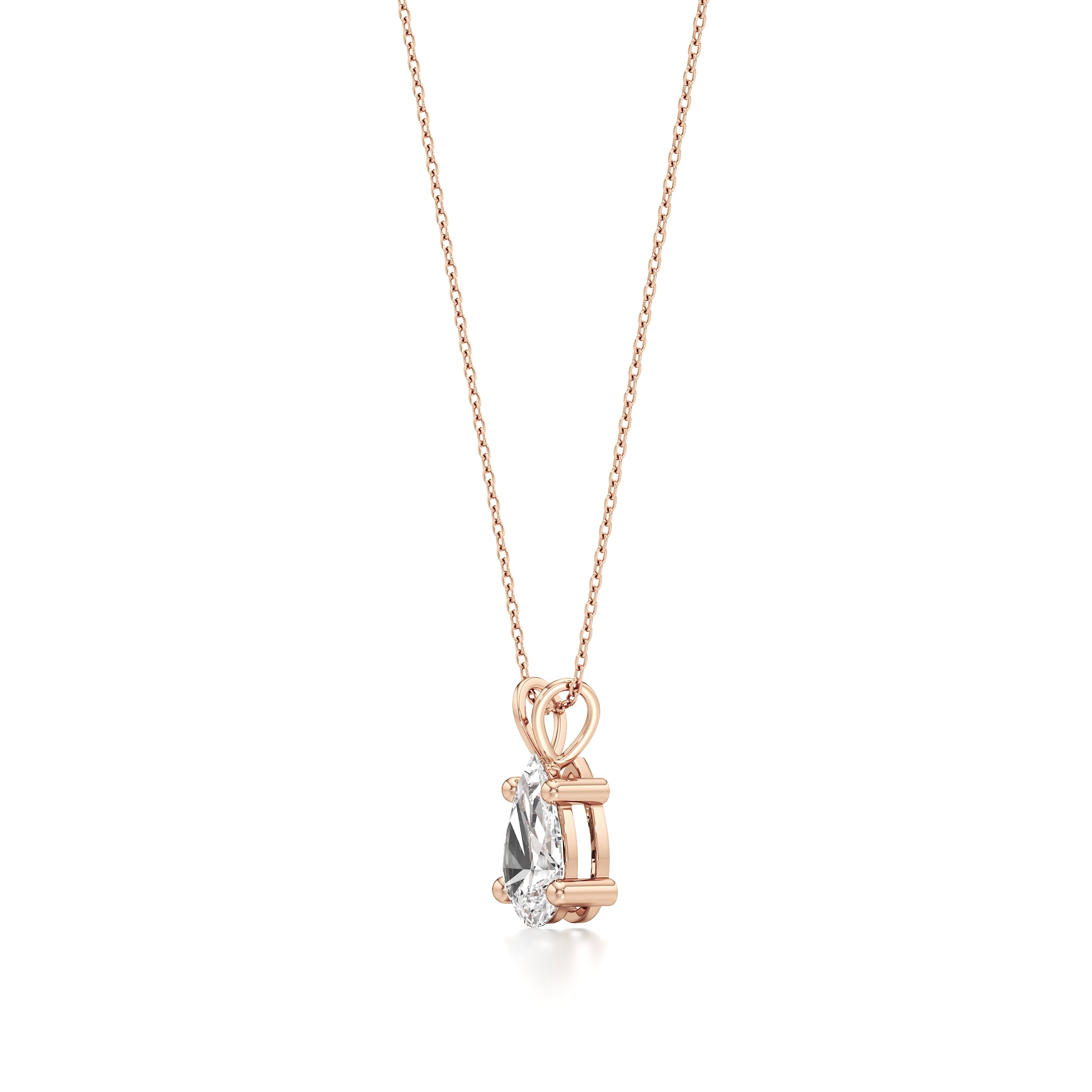 Pear Solitaire Pendant