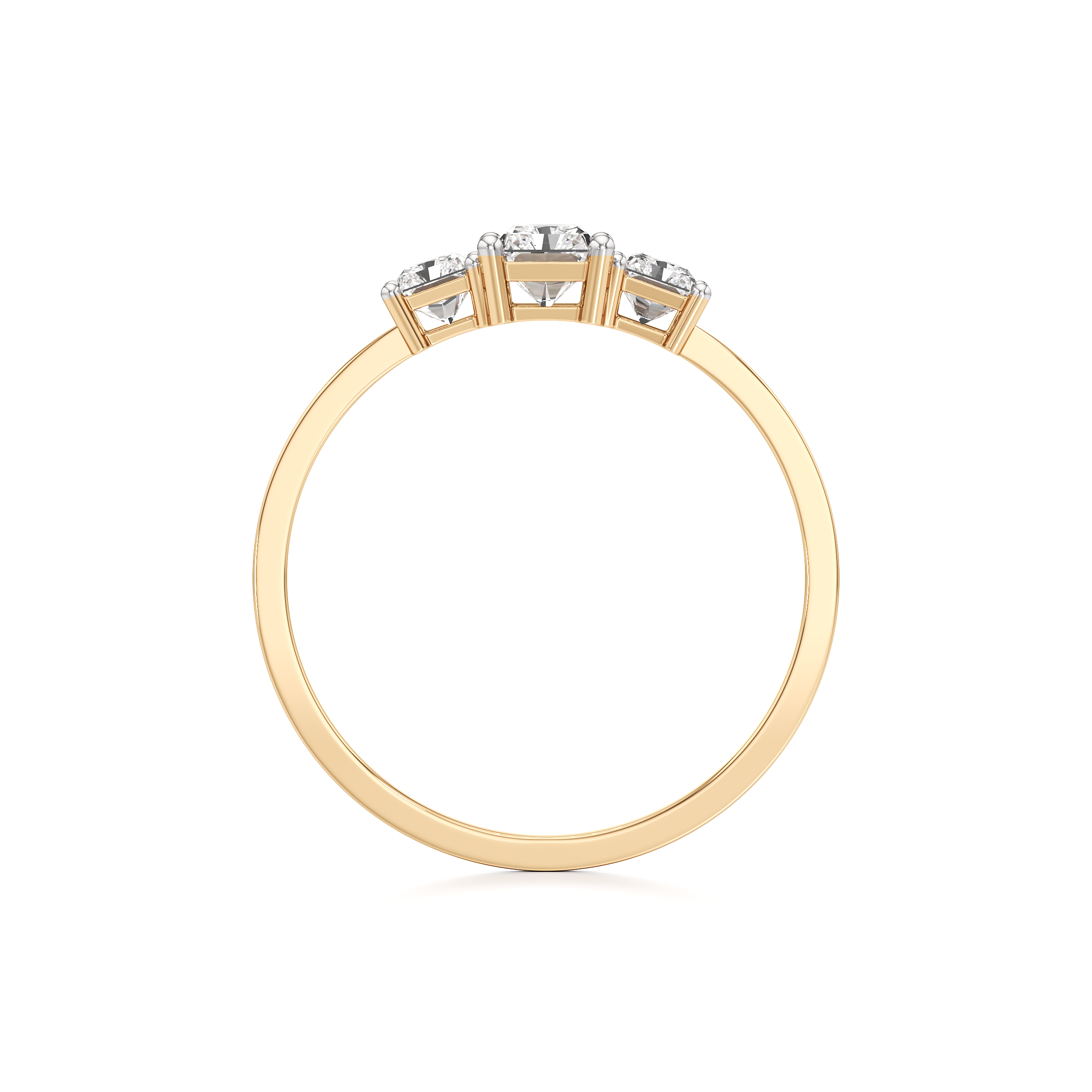 Three Stone Emerald Cut Ring