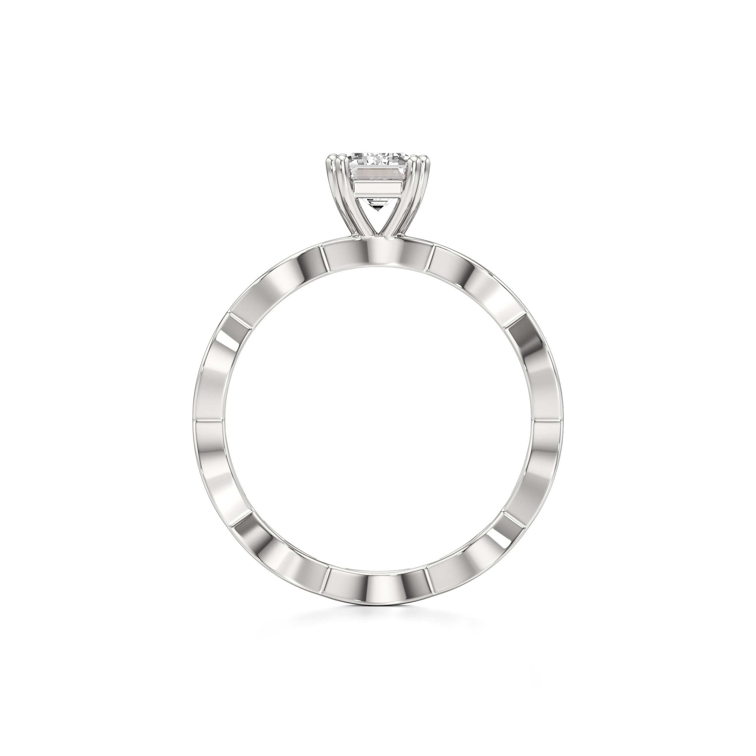 Solitaire Loop Band Ring