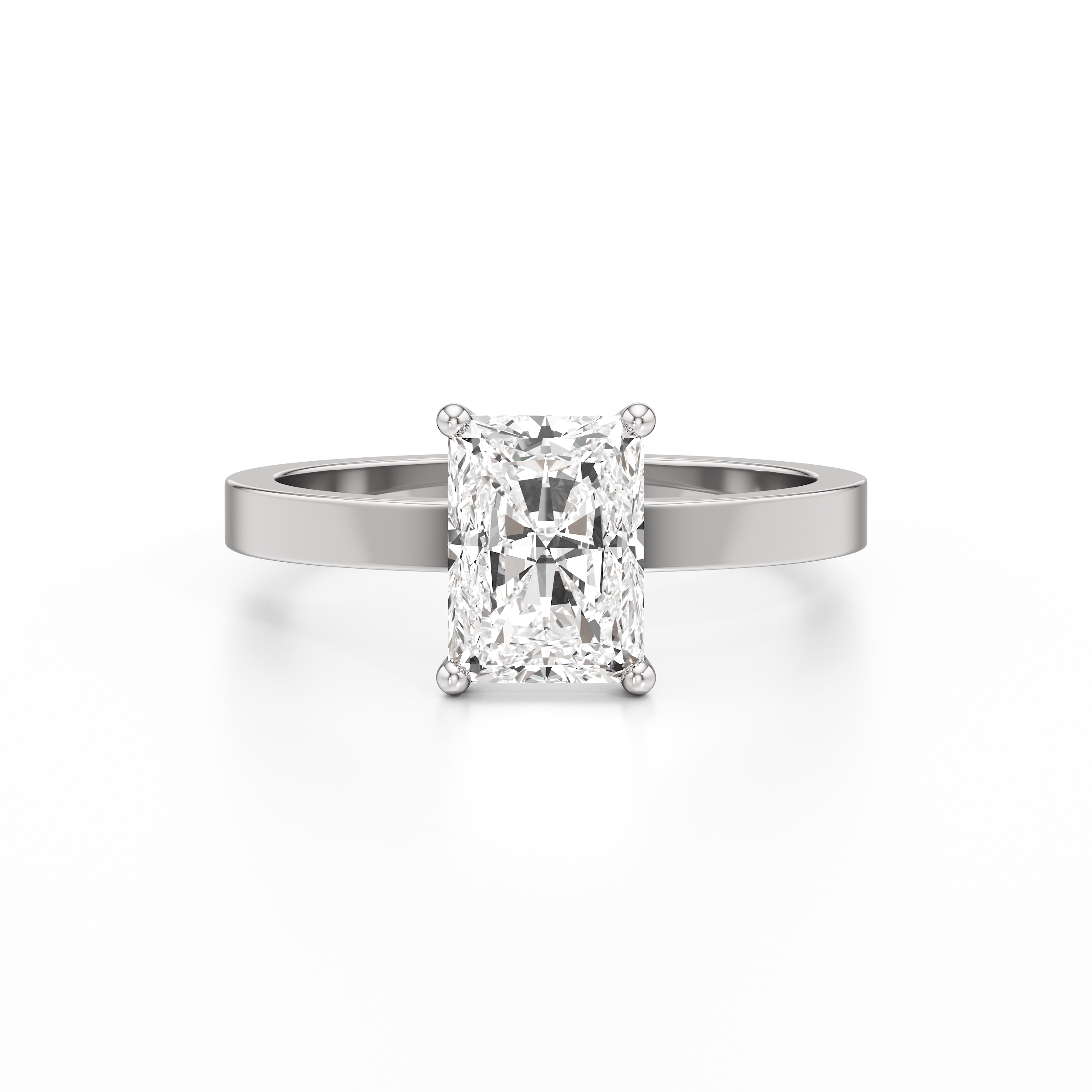 Classic Solitaire Radiant Ring
