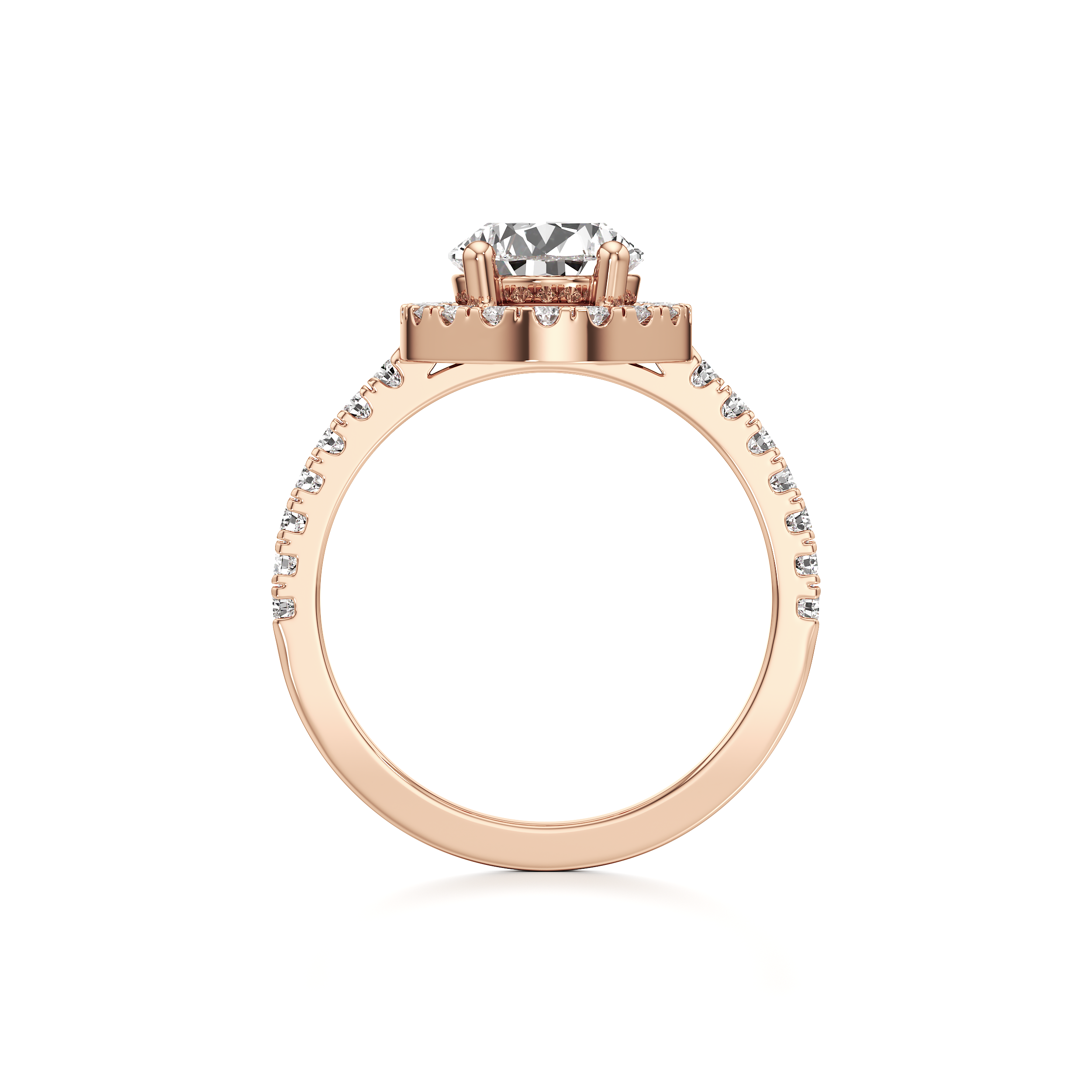 Halo Solitaire Pear Ring