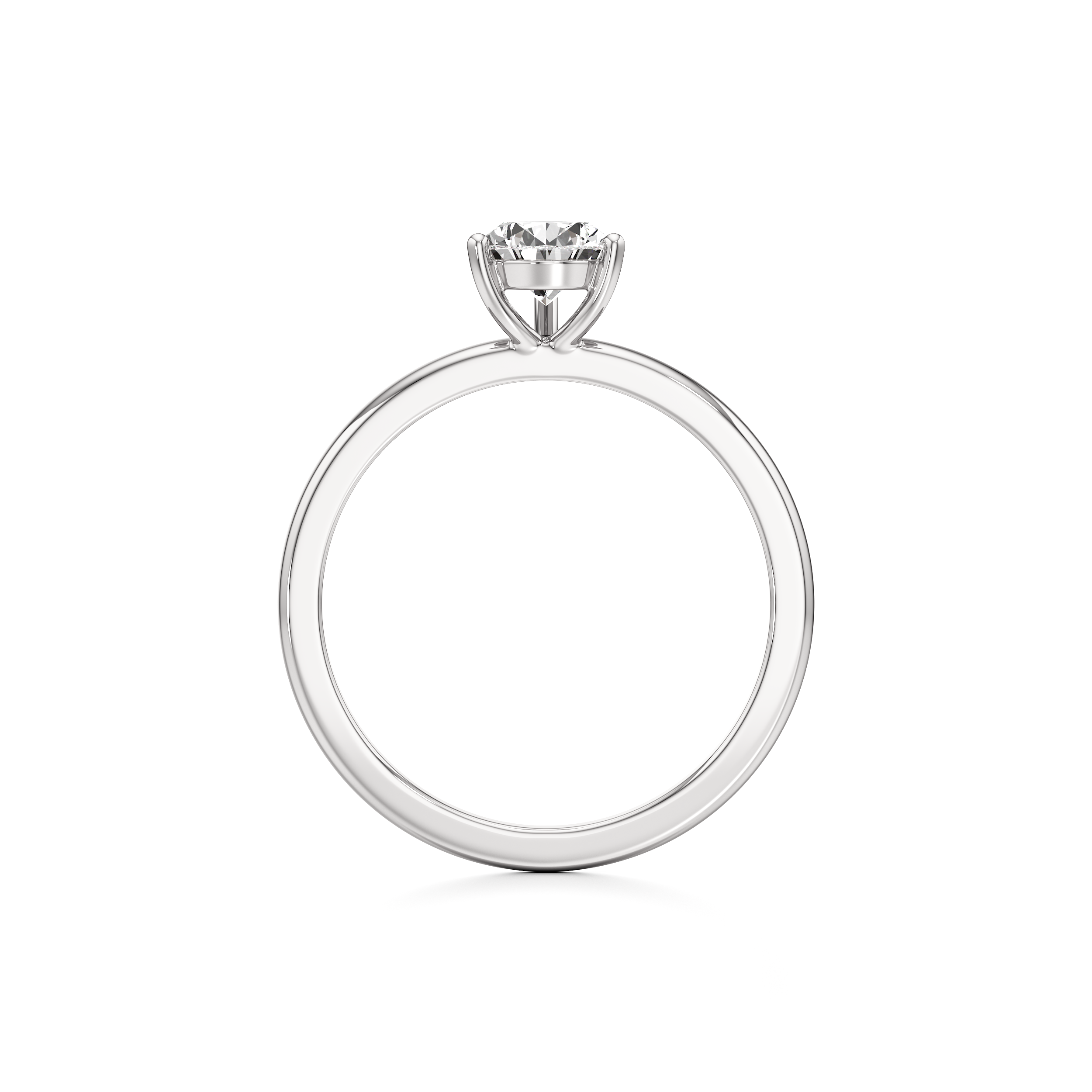 Classic Solitaire Pear Ring