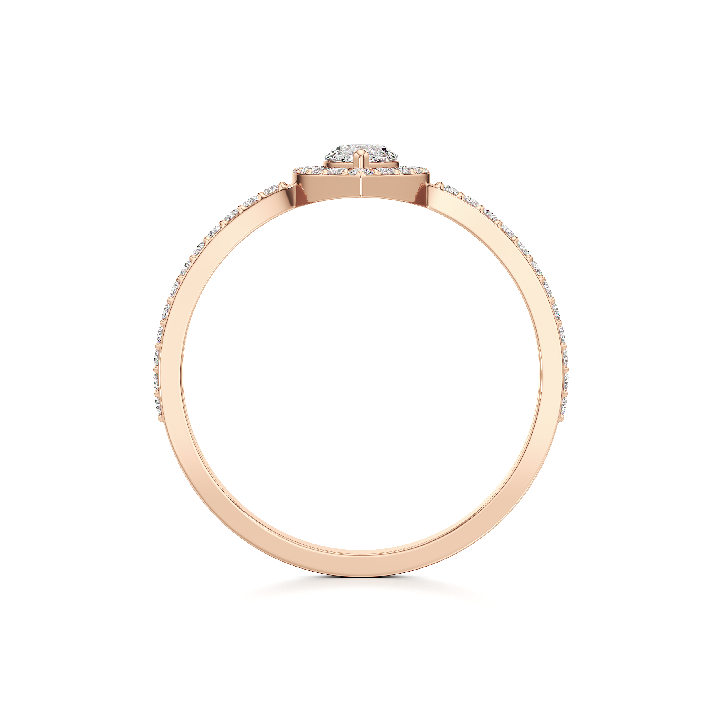 Open Marquise Halo Ring