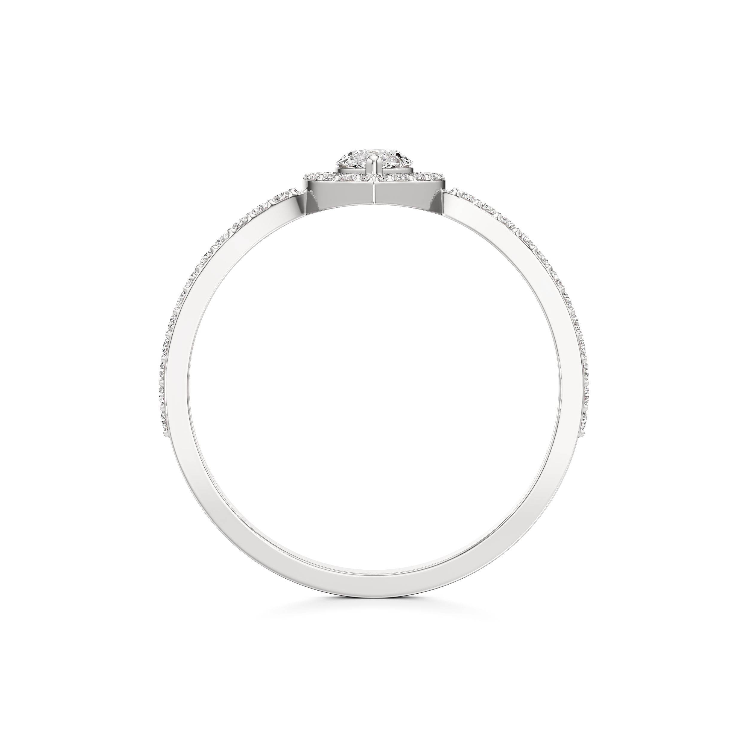 Open Marquise Halo Ring