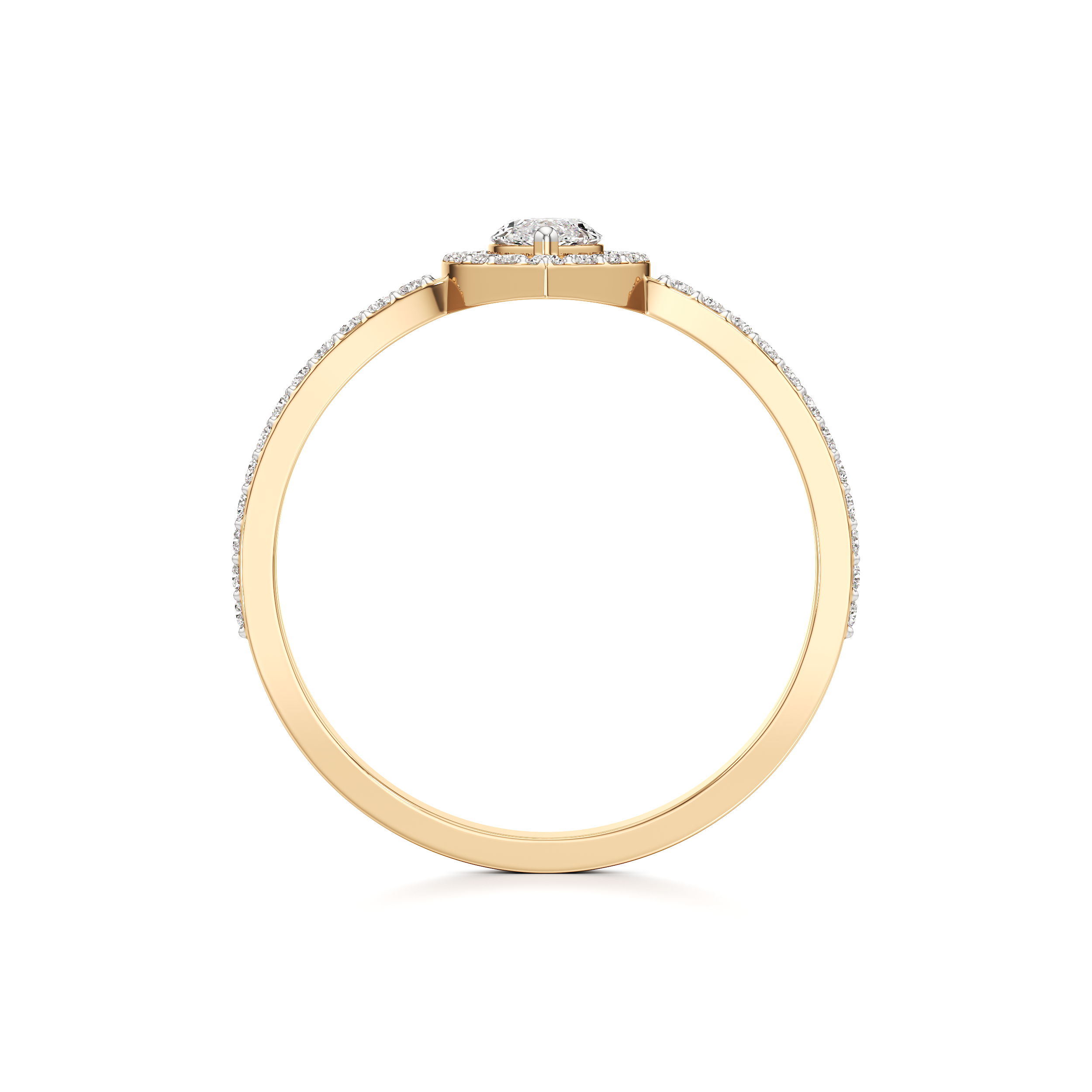 Open Marquise Halo Ring