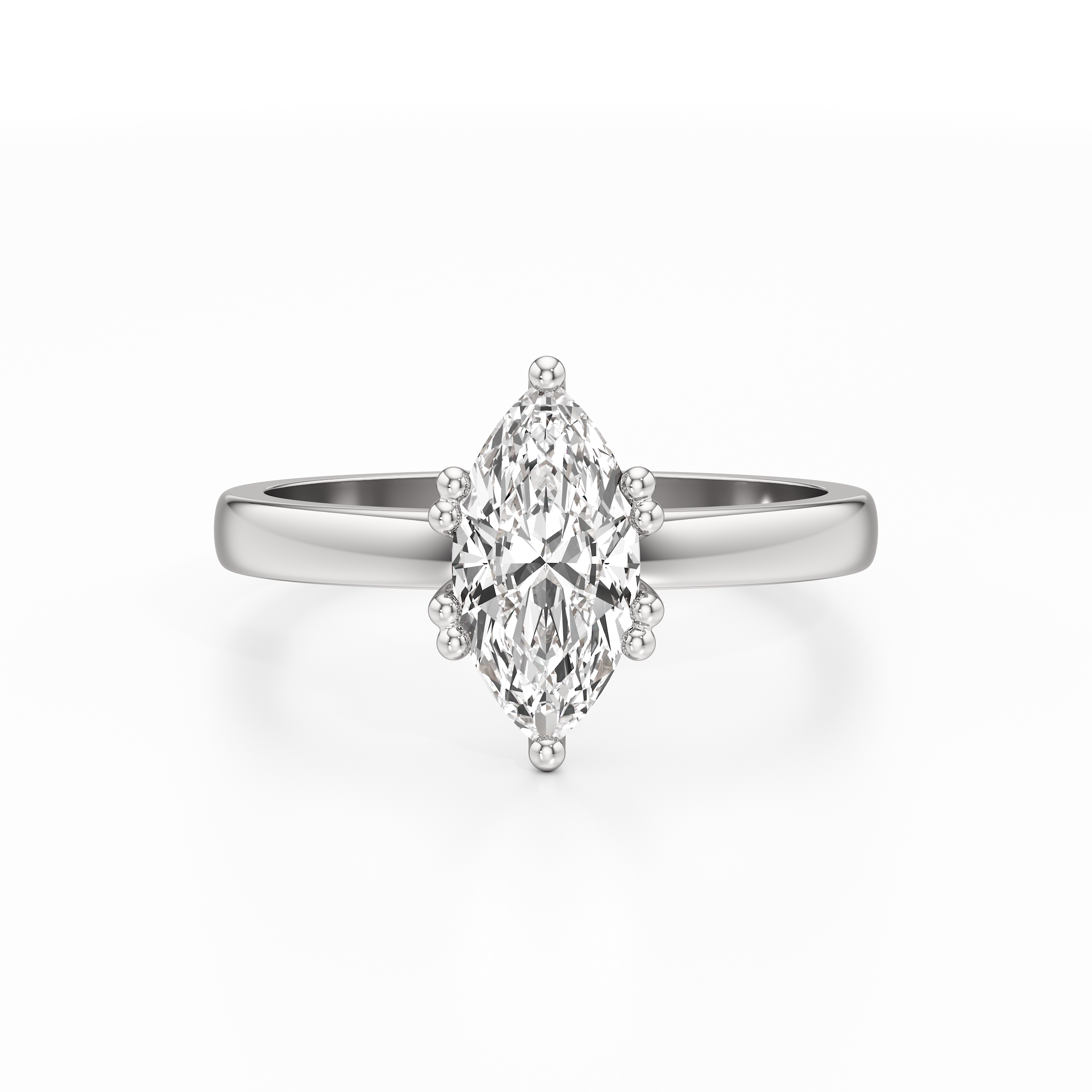 Classic Solitaire Marquise Ring