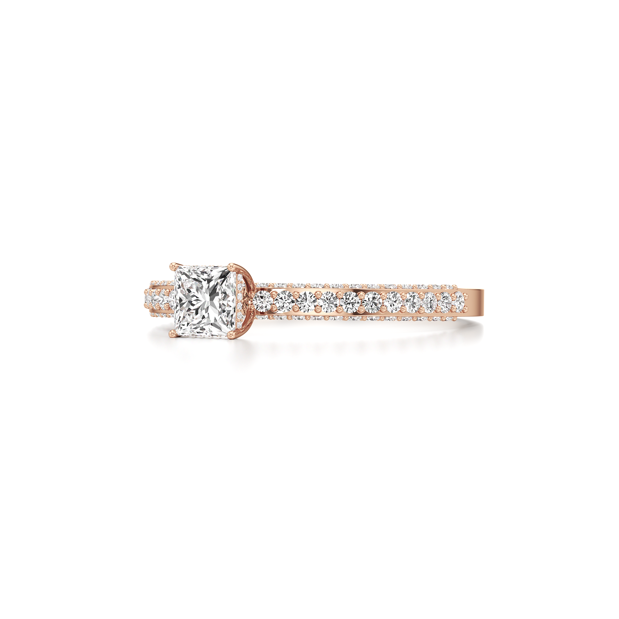 Bedazzled Solitaire Princess Ring