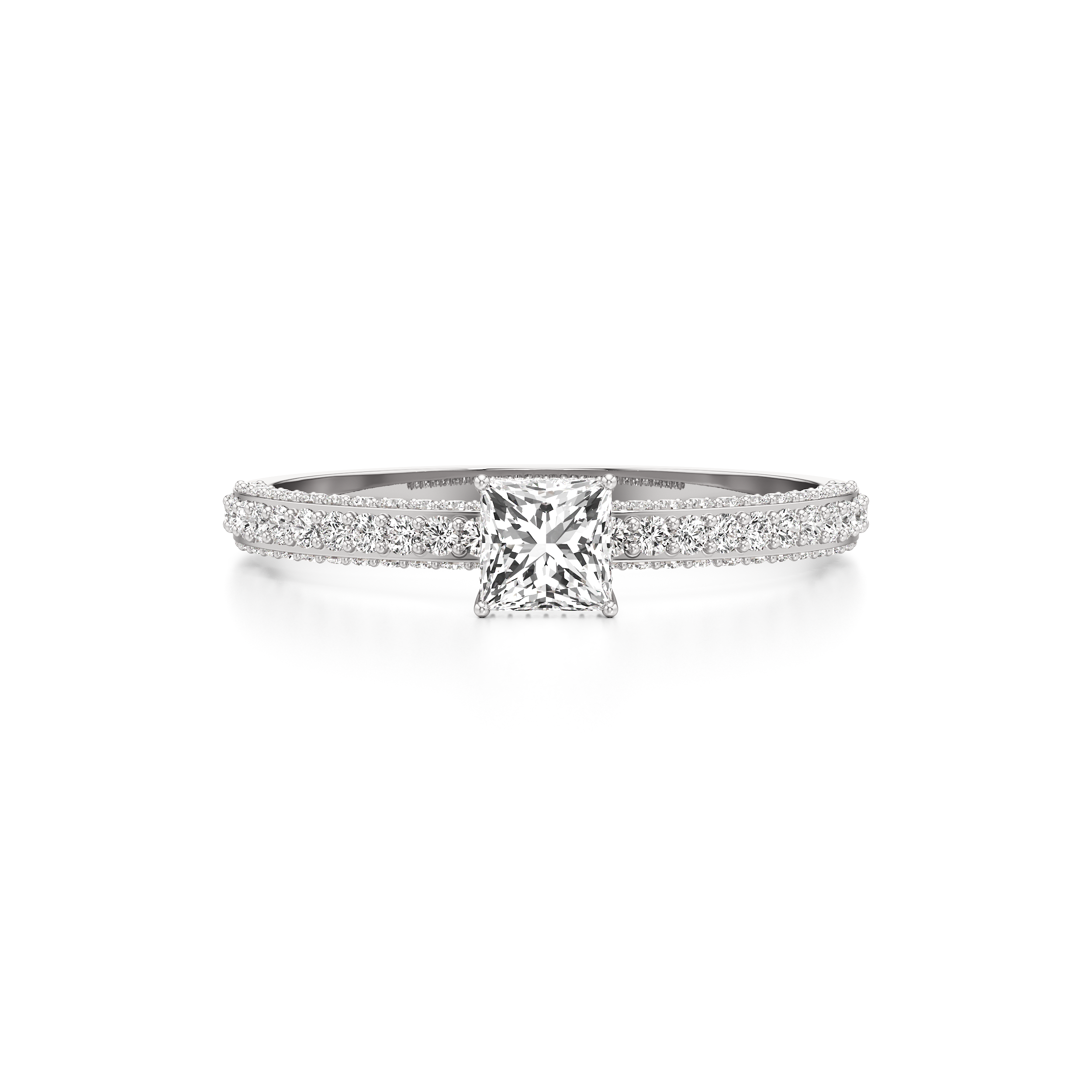 Bedazzled Solitaire Princess Ring