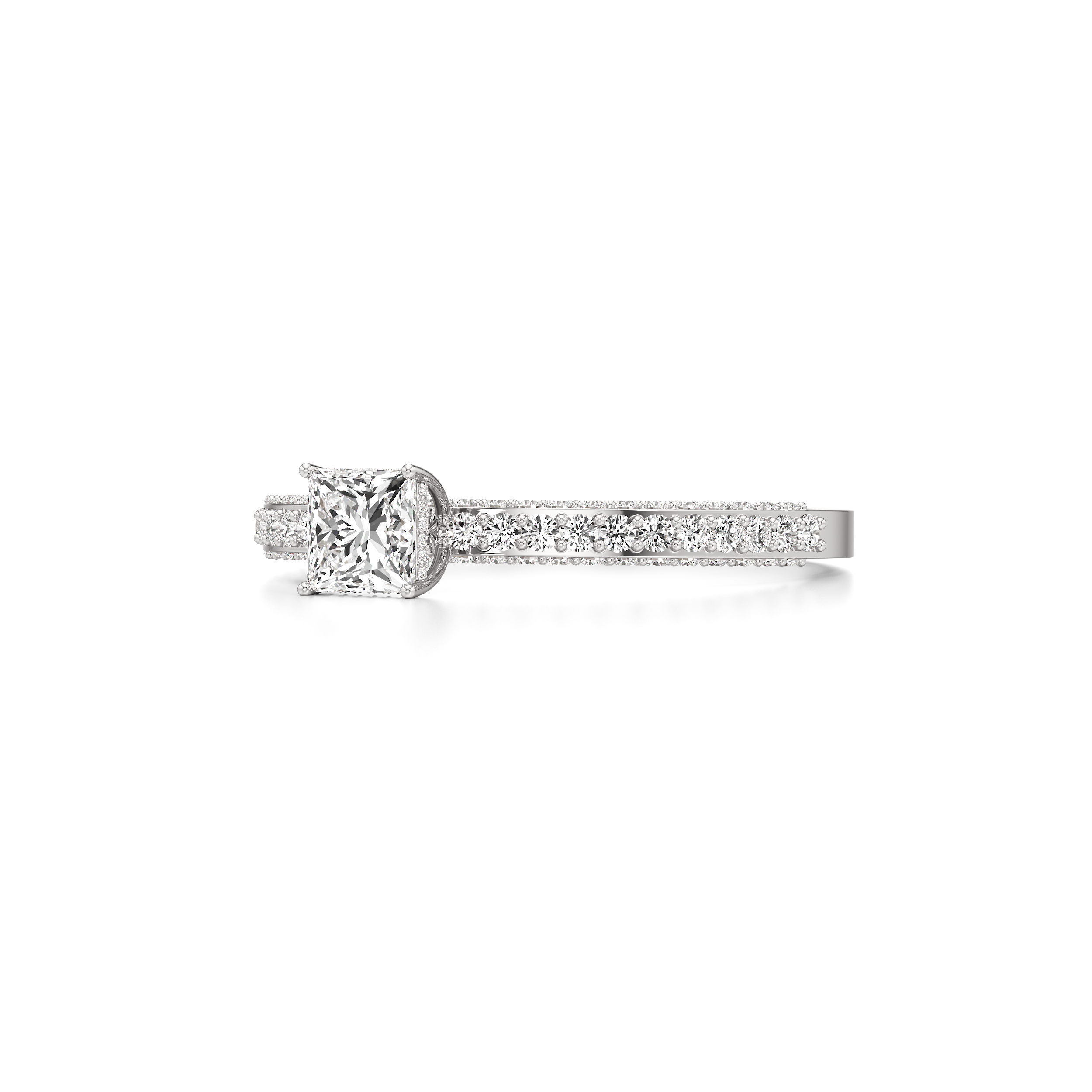 Bedazzled Solitaire Princess Ring