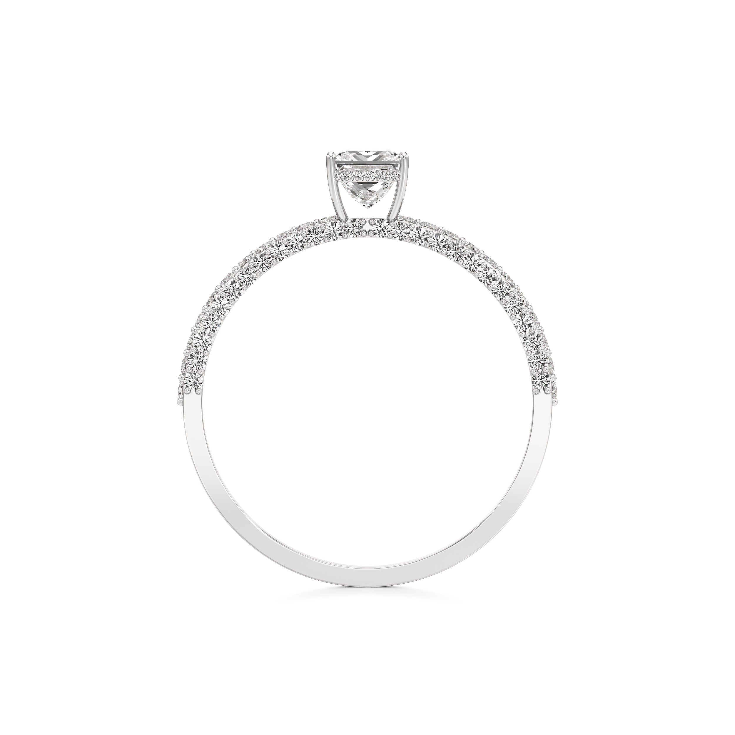 Bedazzled Solitaire Princess Ring