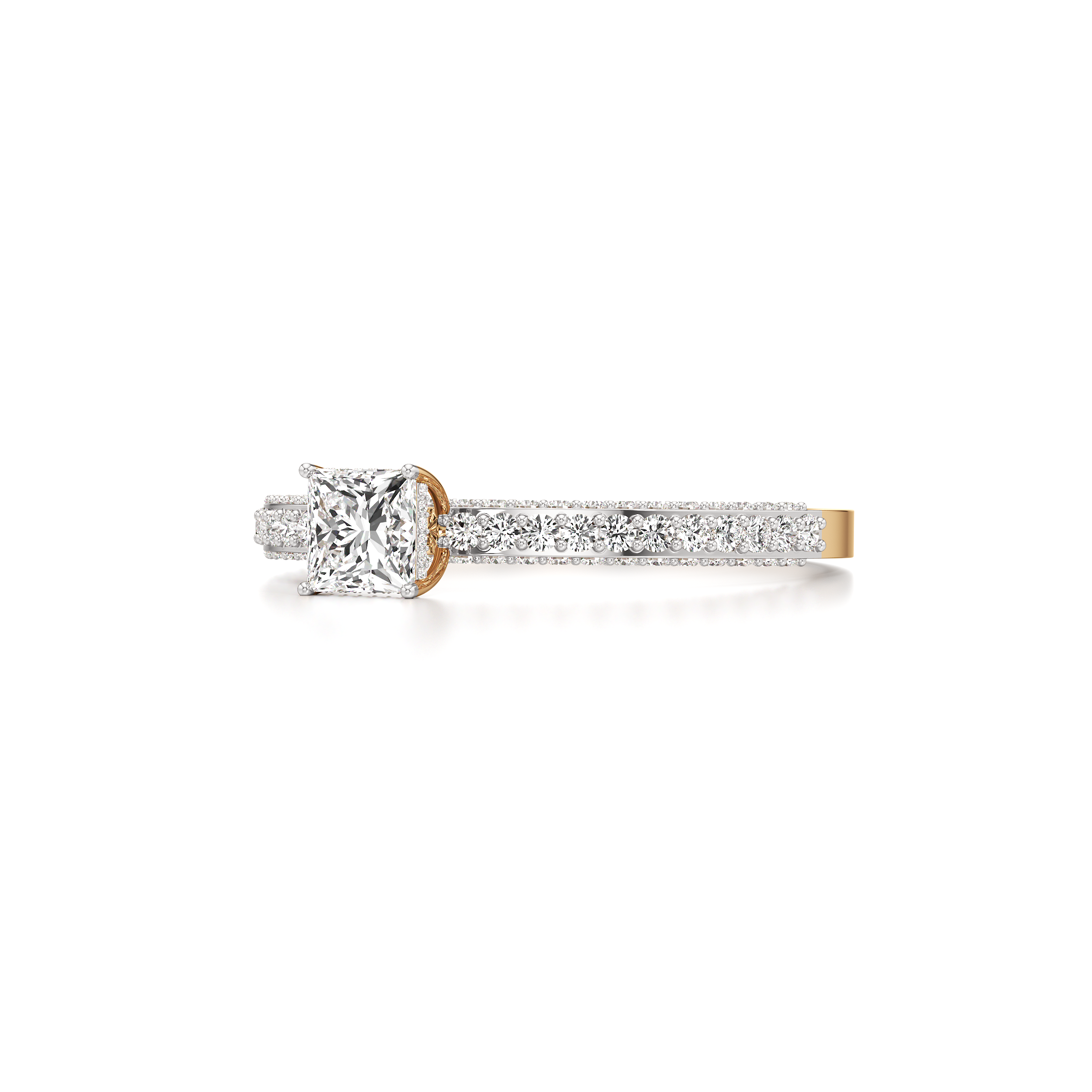 Bedazzled Solitaire Princess Ring