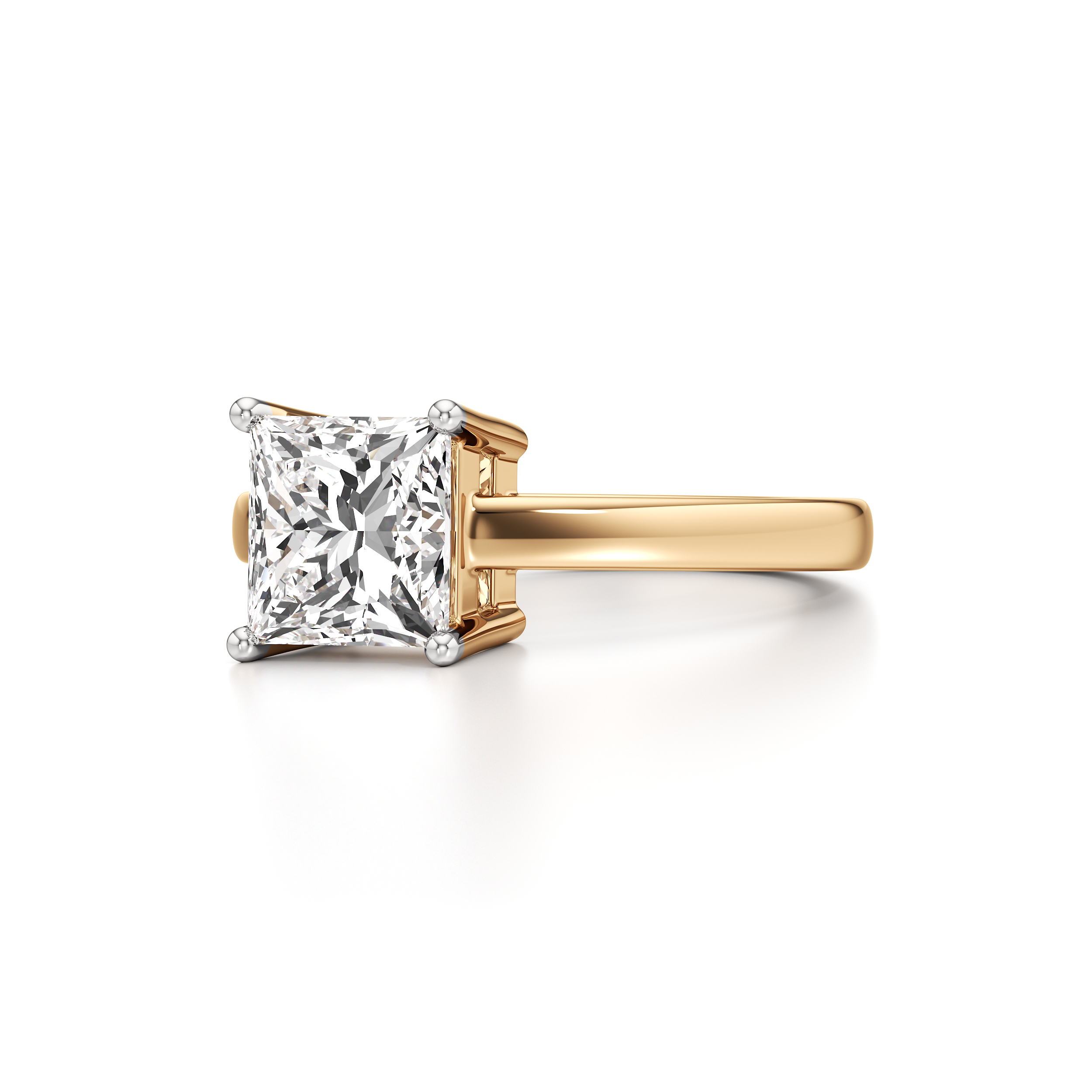 Classic Solitaire Princess Ring