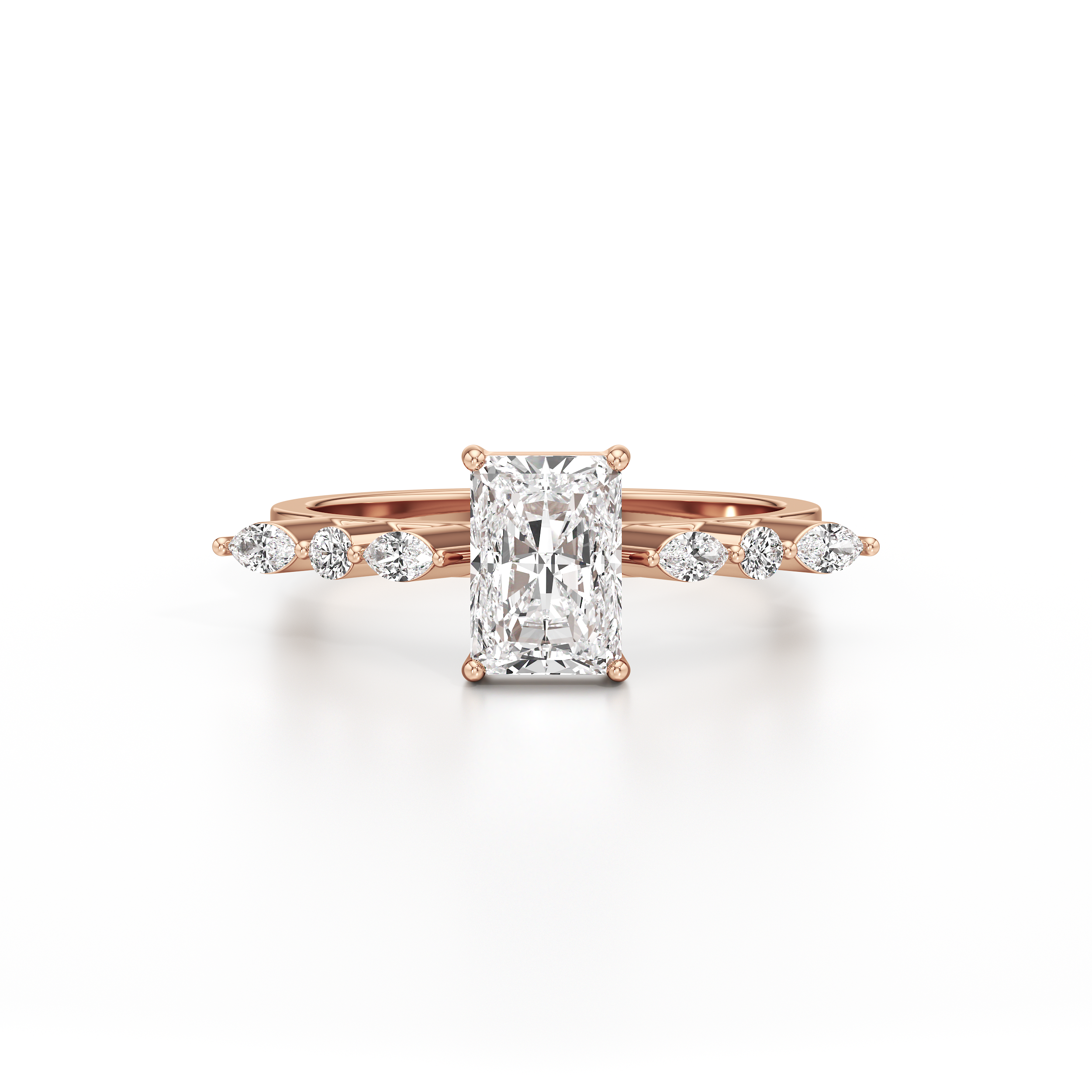 Trinity of Love Emerald Ring