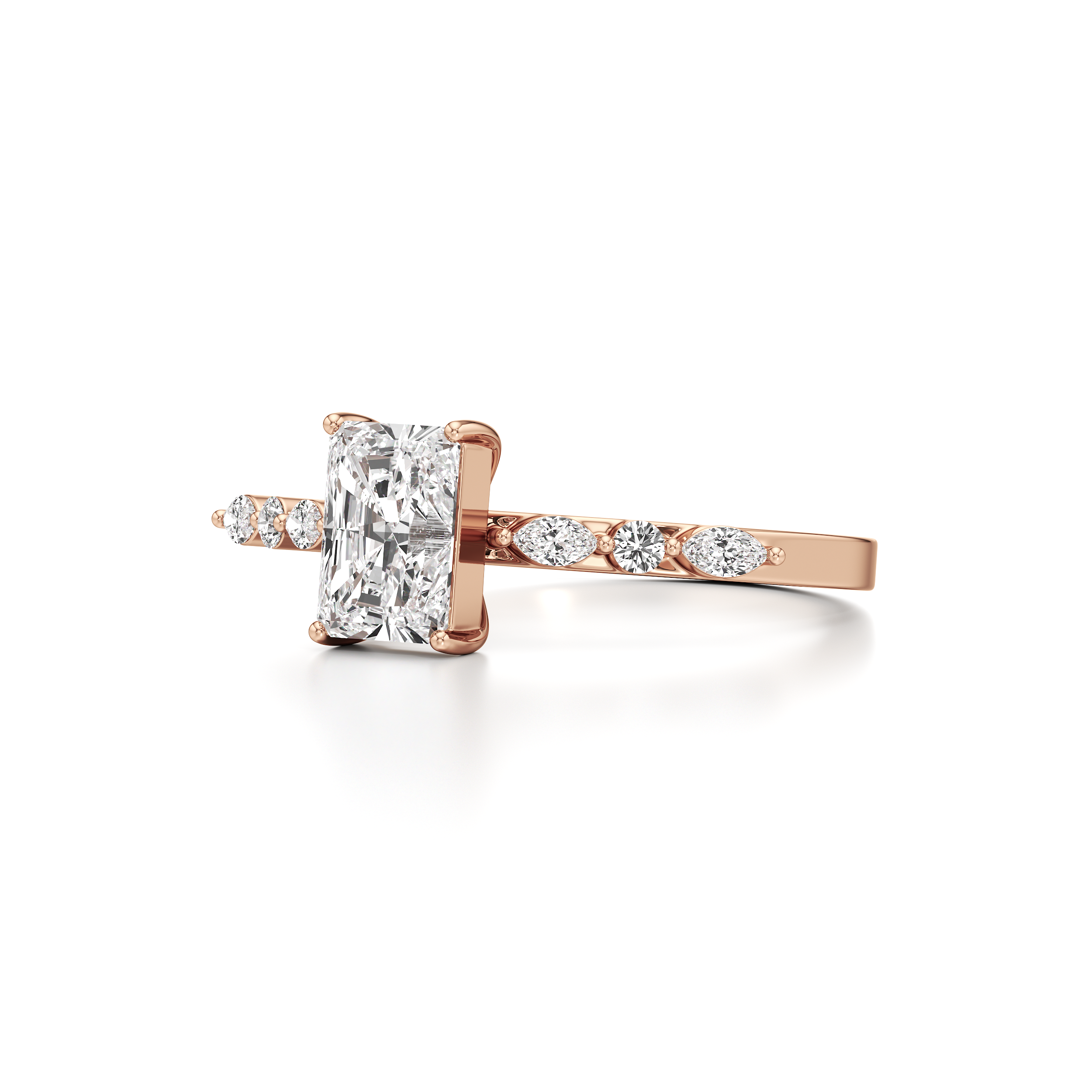 Trinity of Love Emerald Ring