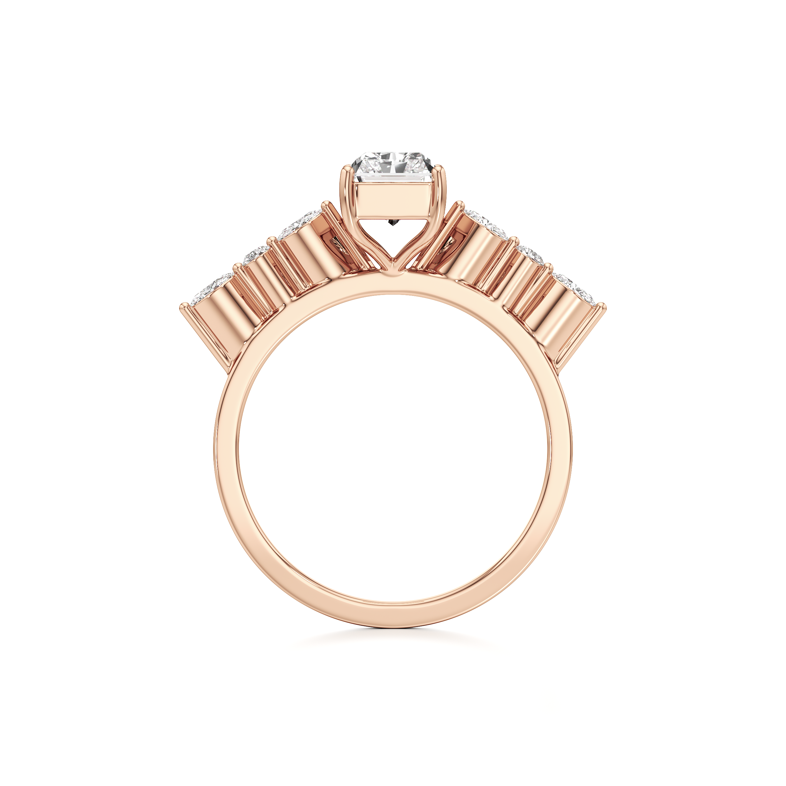 Trinity of Love Emerald Ring