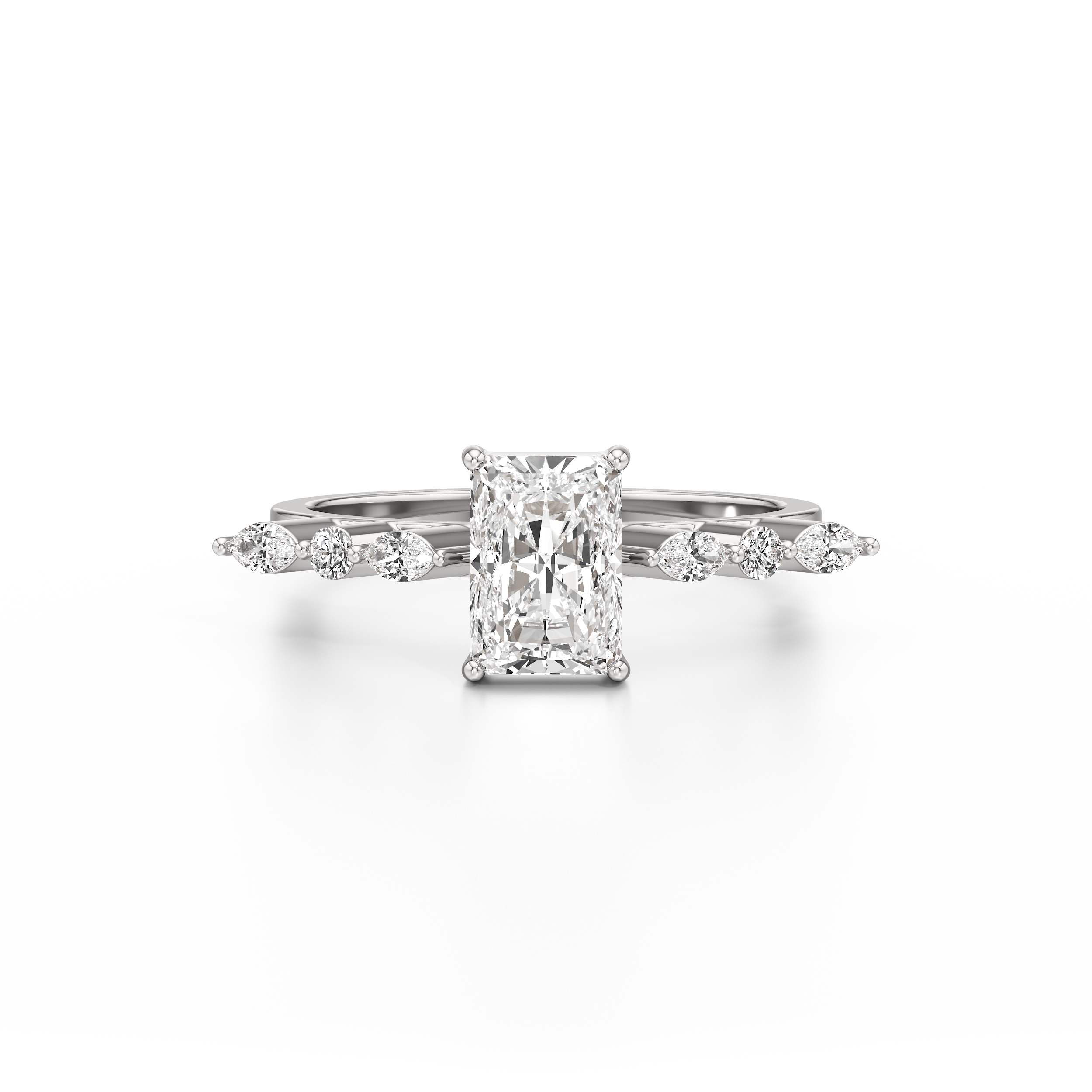 Trinity of Love Emerald Ring