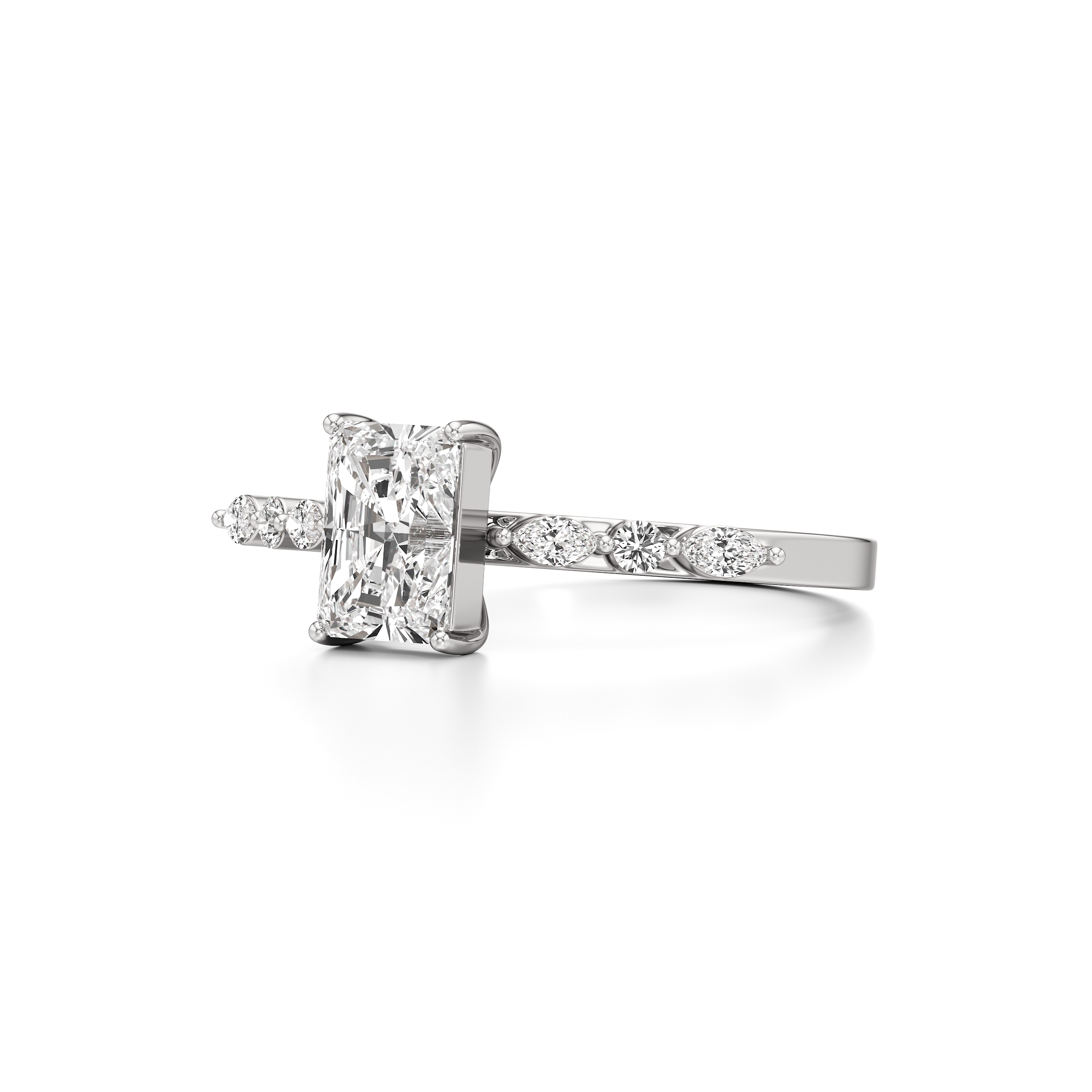 Trinity of Love Emerald Ring