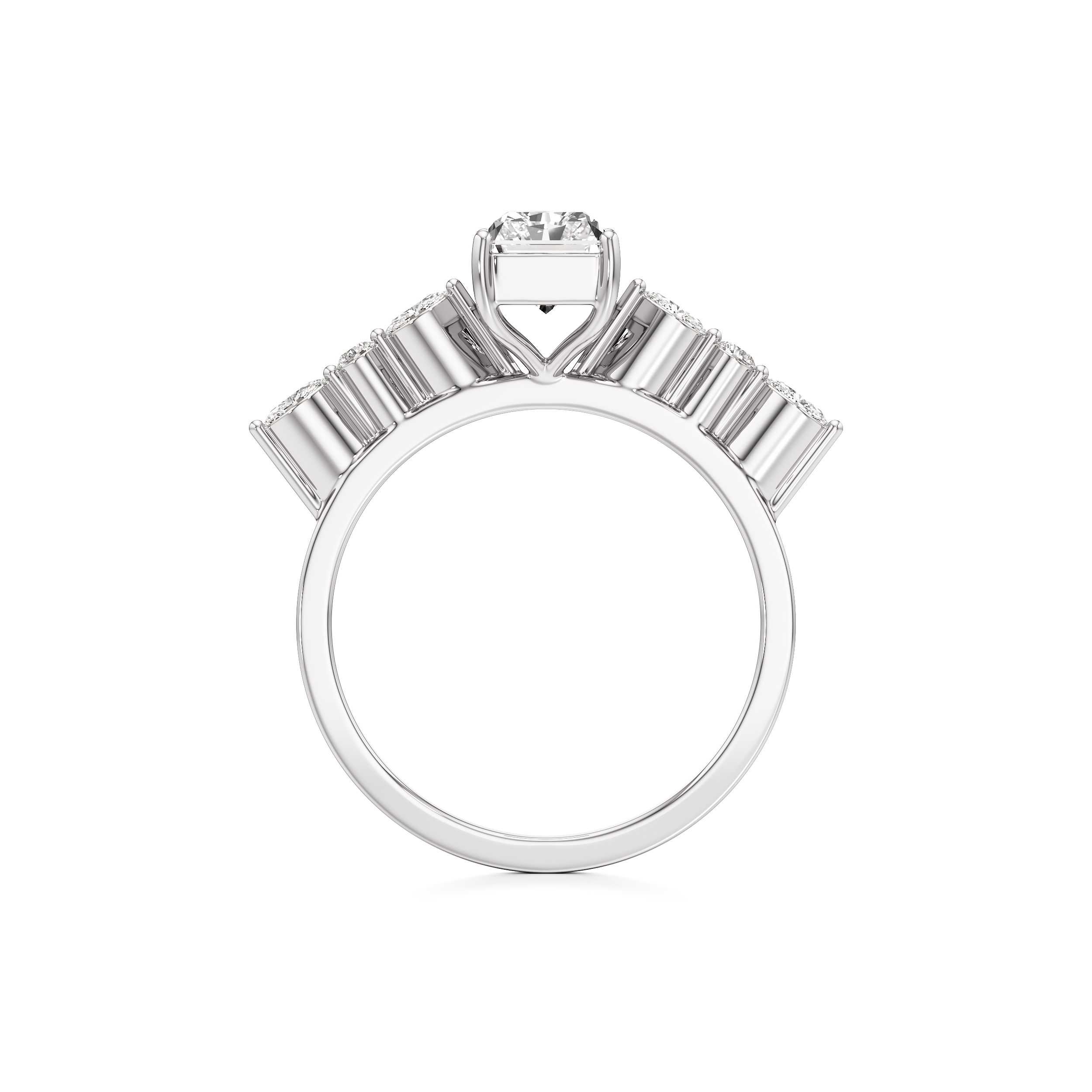 Trinity of Love Emerald Ring