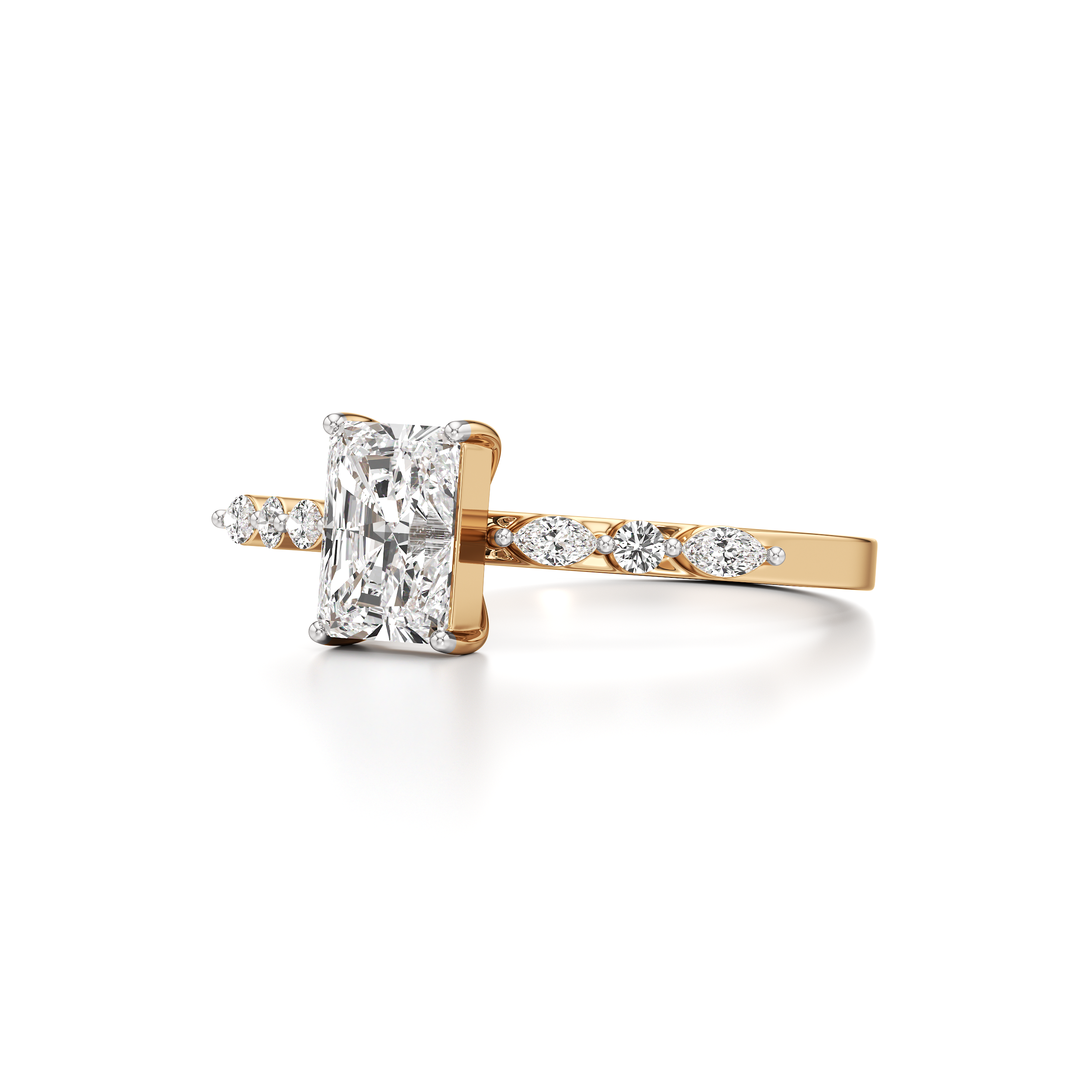 Trinity of Love Emerald Ring