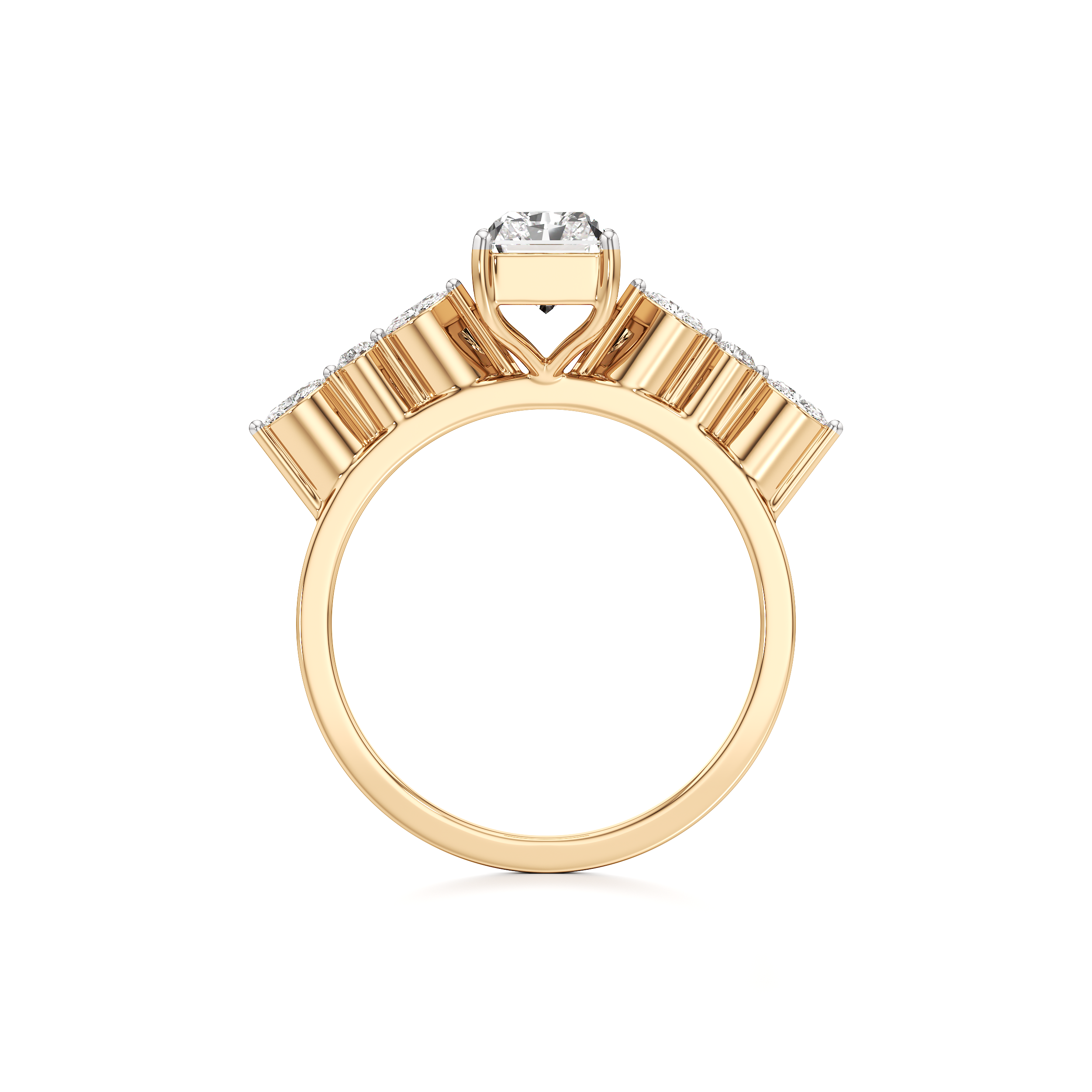 Trinity of Love Emerald Ring