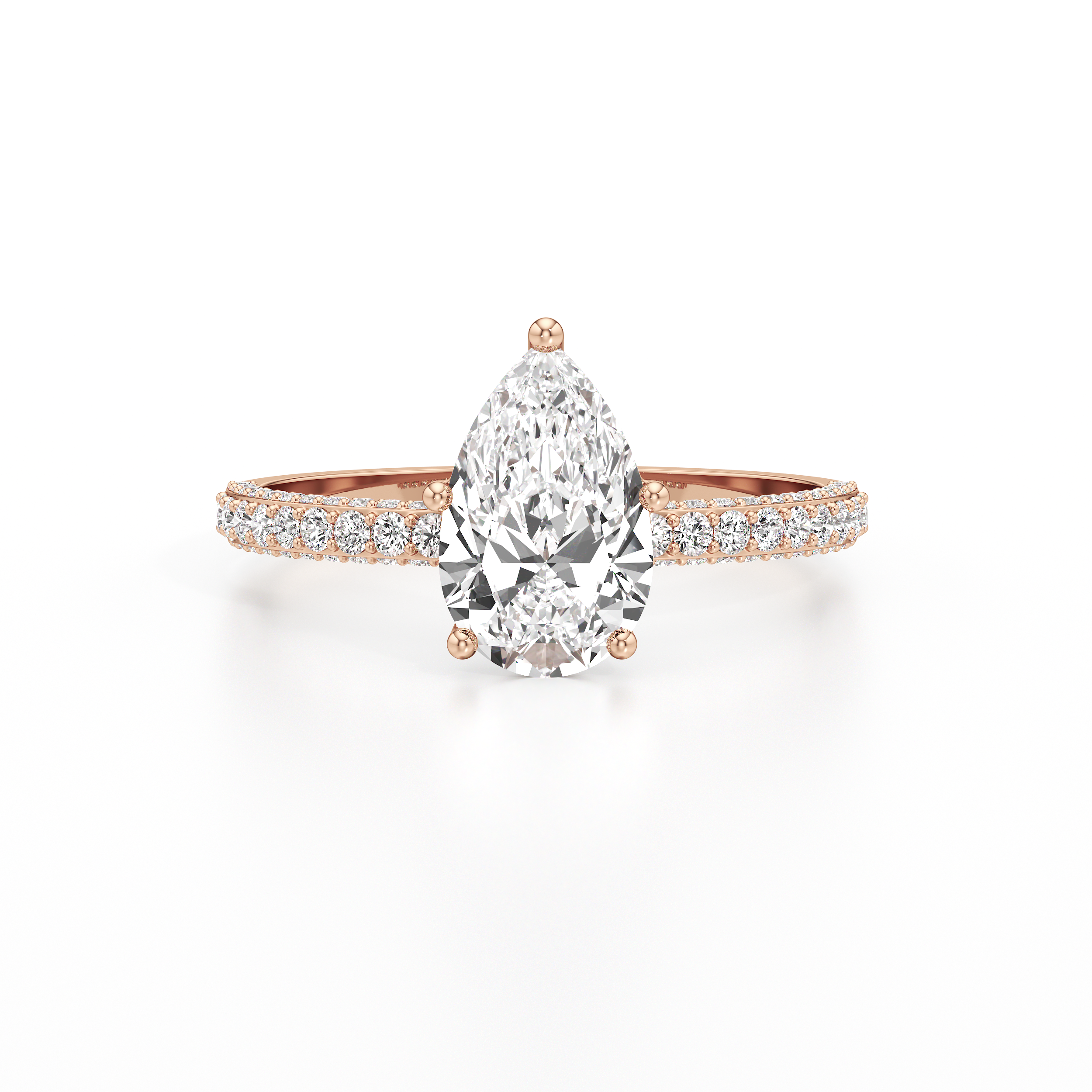Bedazzled Solitaire Pear Ring