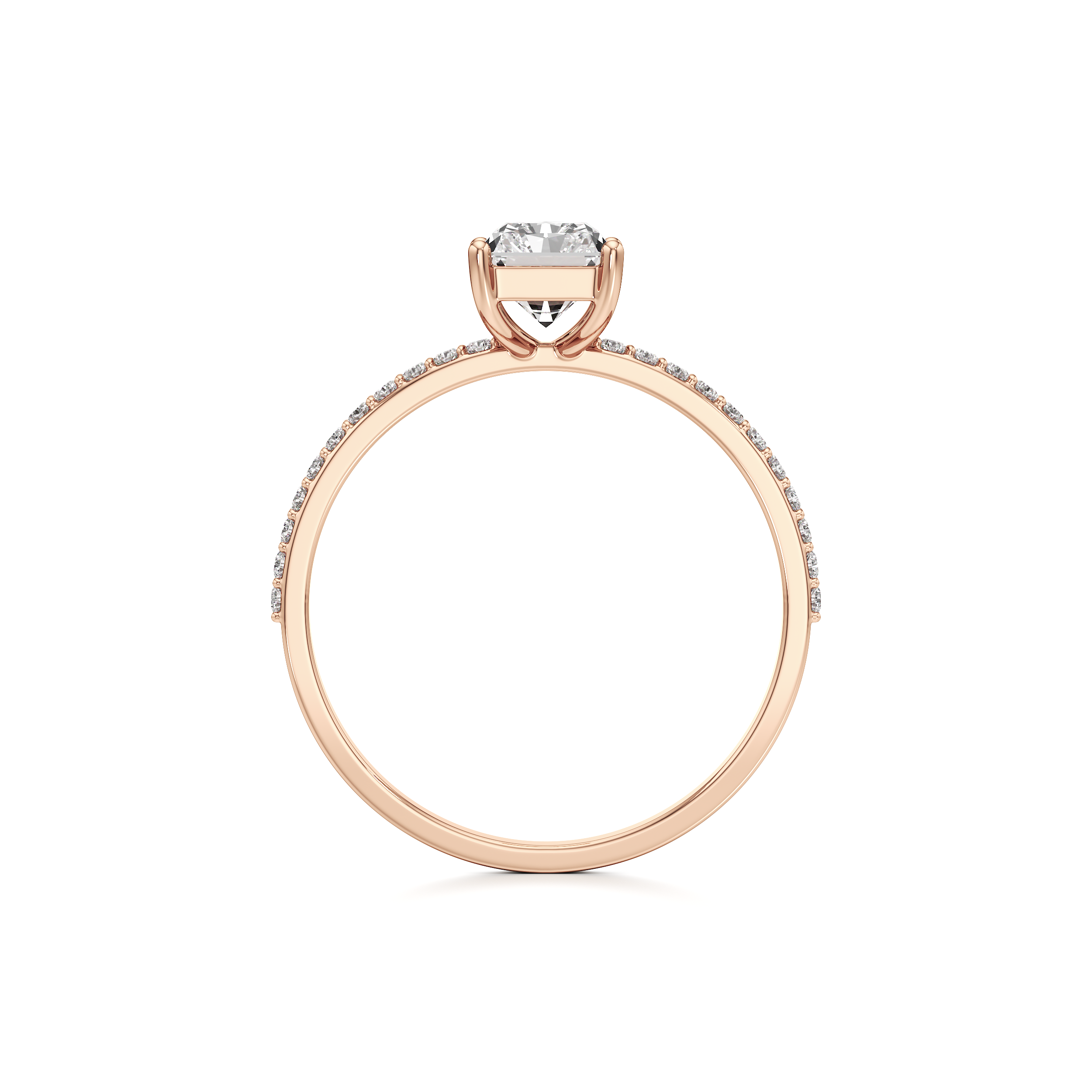 Bedazzled Solitaire Radiant Ring