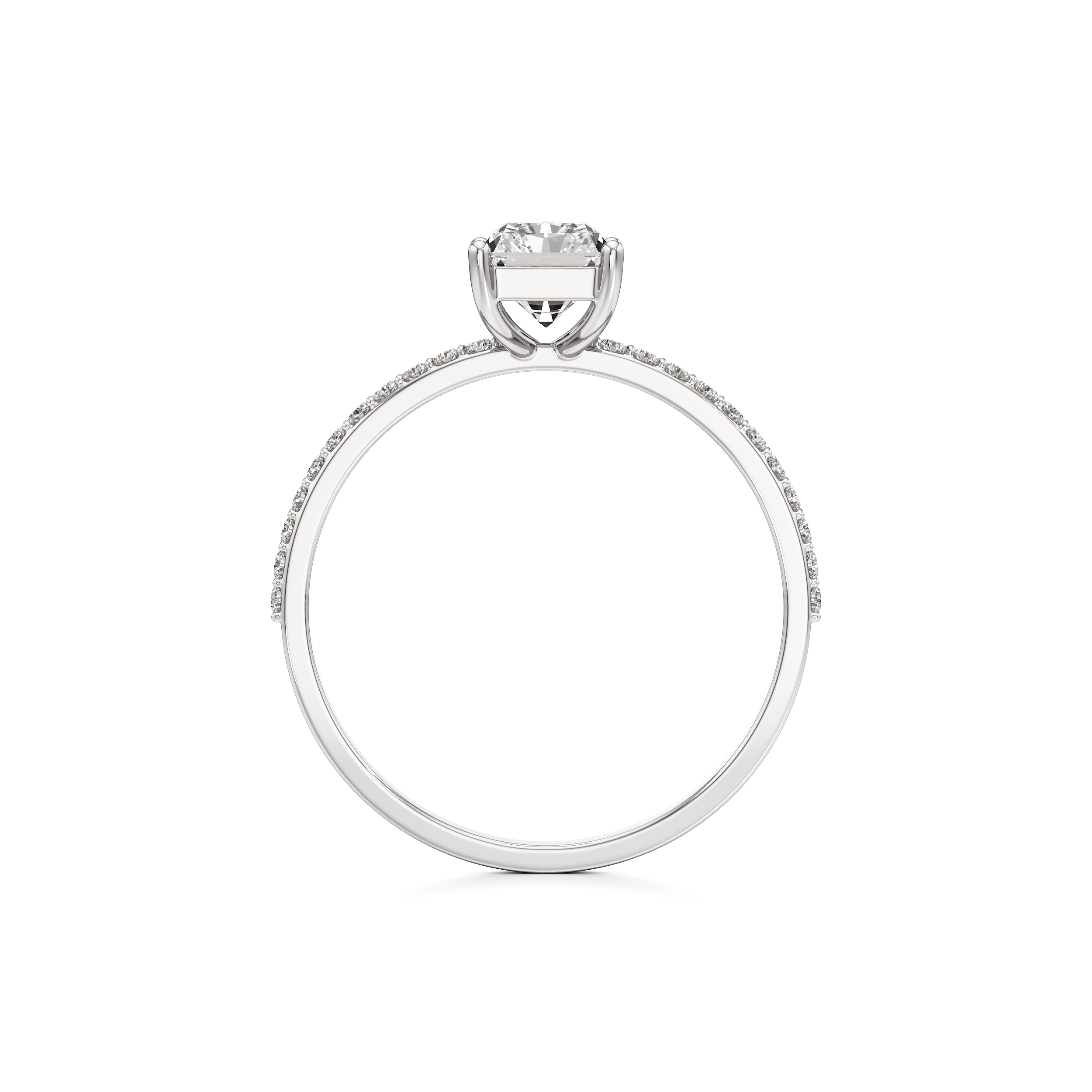 Bedazzled Solitaire Radiant Ring